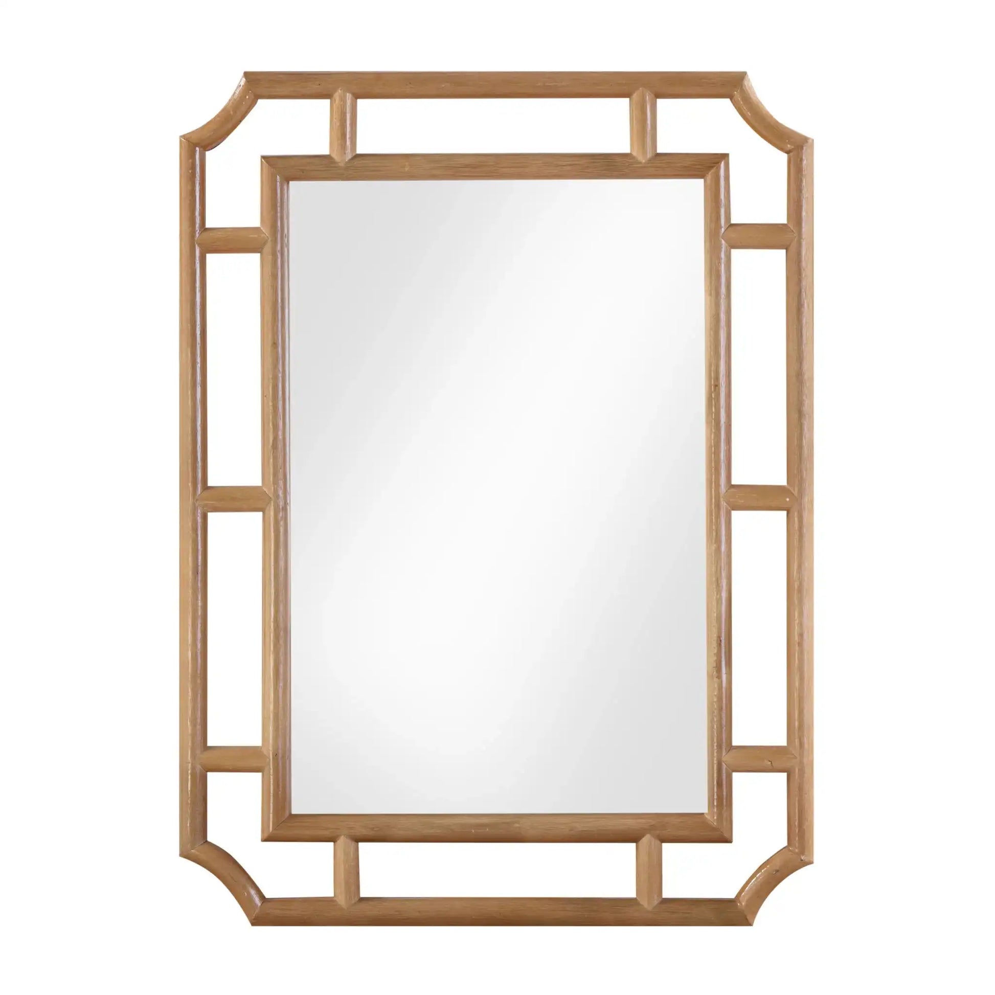 Cienna - Rattan Wall Mirror - Natural - Best Buy Furniture