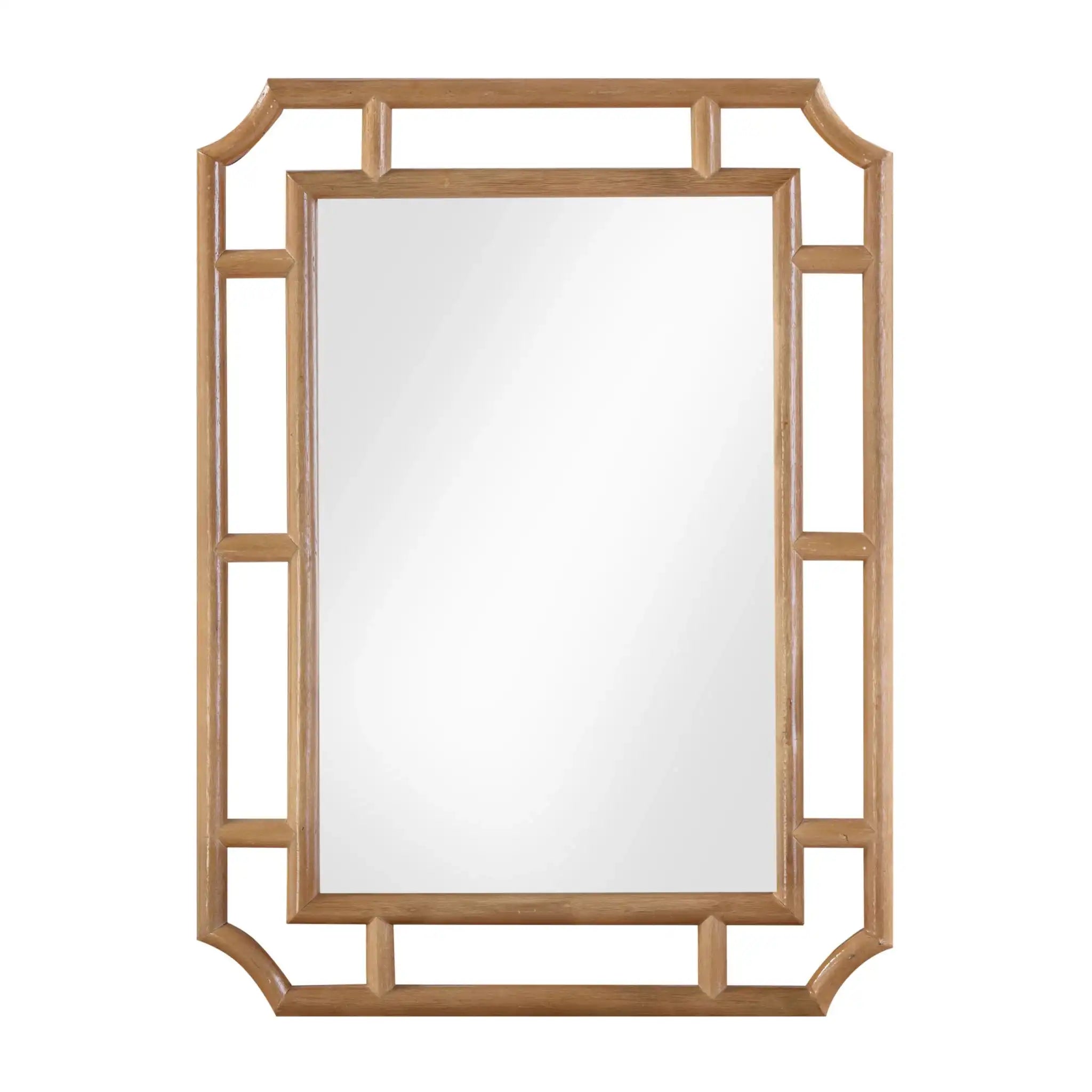 Cienna - Rattan Wall Mirror - Natural - Best Buy Furniture
