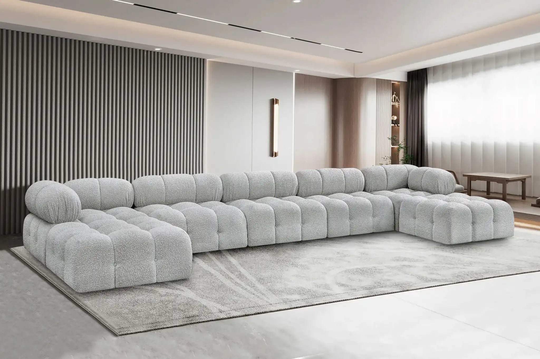 Ames - 7 Piece Fabric Modular U-Shaped Sectional