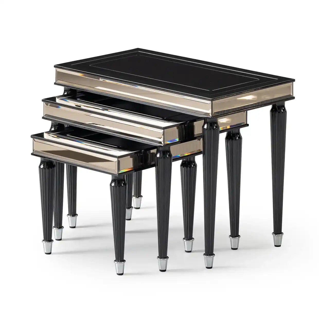 La Francaise - Nesting Tables (Set of 3) - Black Ice - Best Buy Furniture
