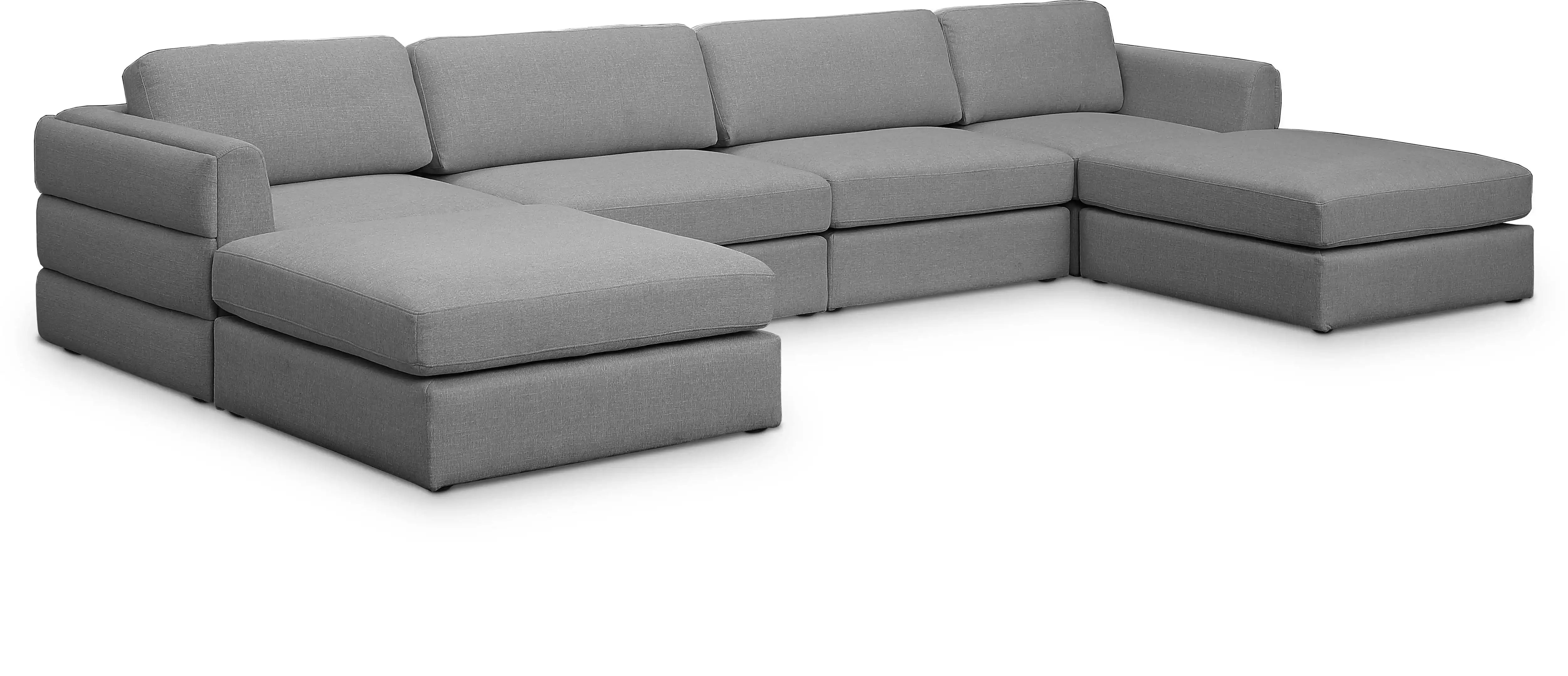 Beckham - 6 Piece Double Chaise Modular Sectional - Best Buy Furniture