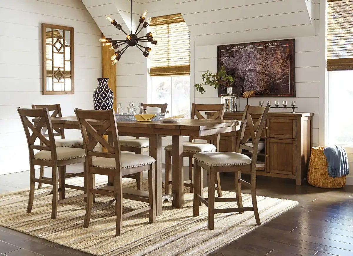 Moriville - Rectangular Dining Table Set - Counter Height - Best Buy Furniture