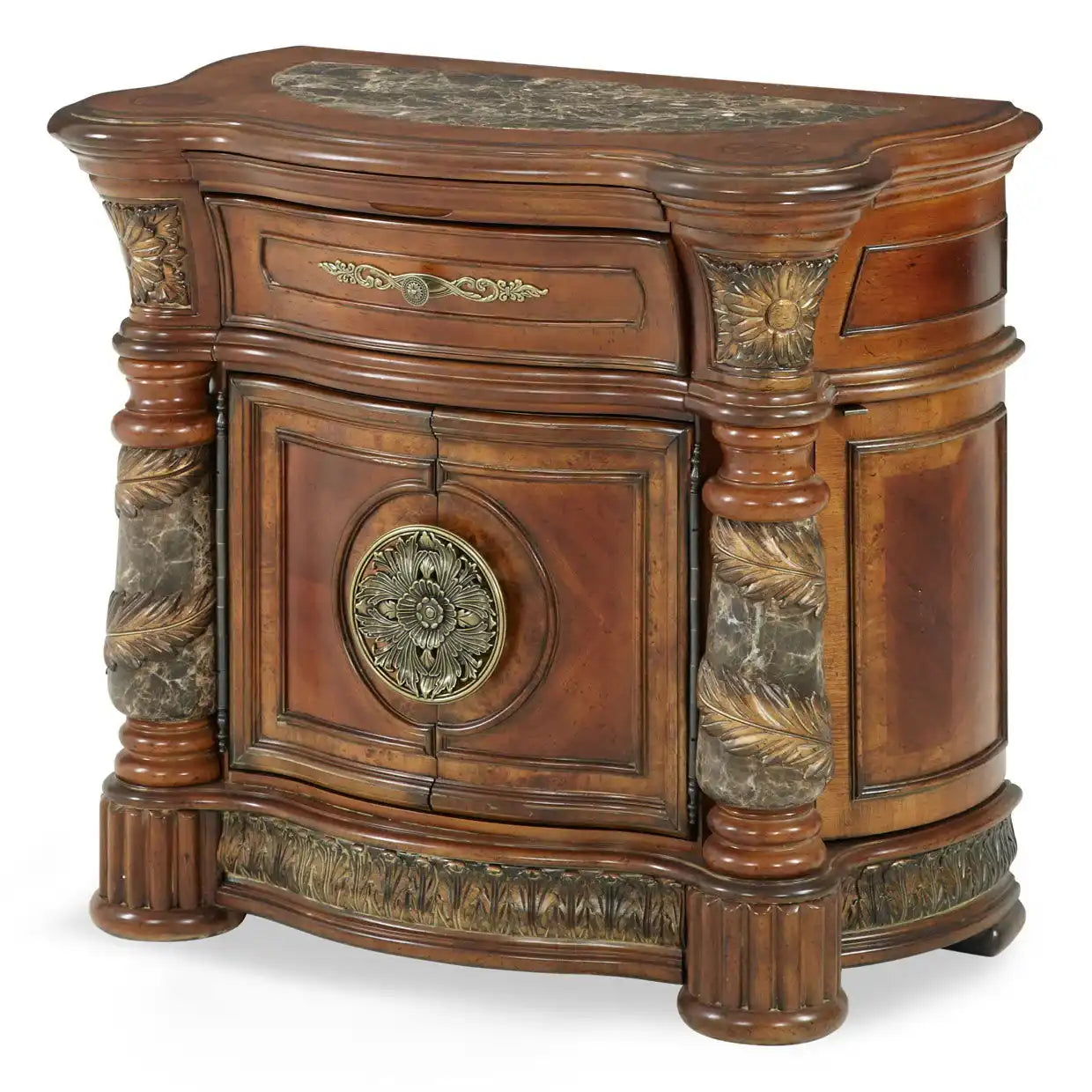 Villa Valencia - Bedside Chest, Mirror - Best Buy Furniture