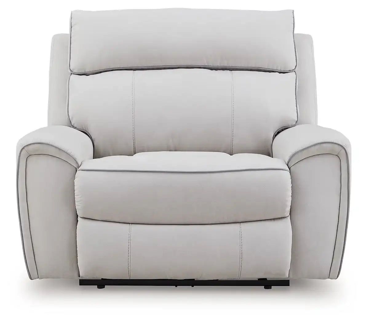 Social Pointe - Power Recliner / Adjustable Headrest - Pearl / Ash - Best Buy Furniture