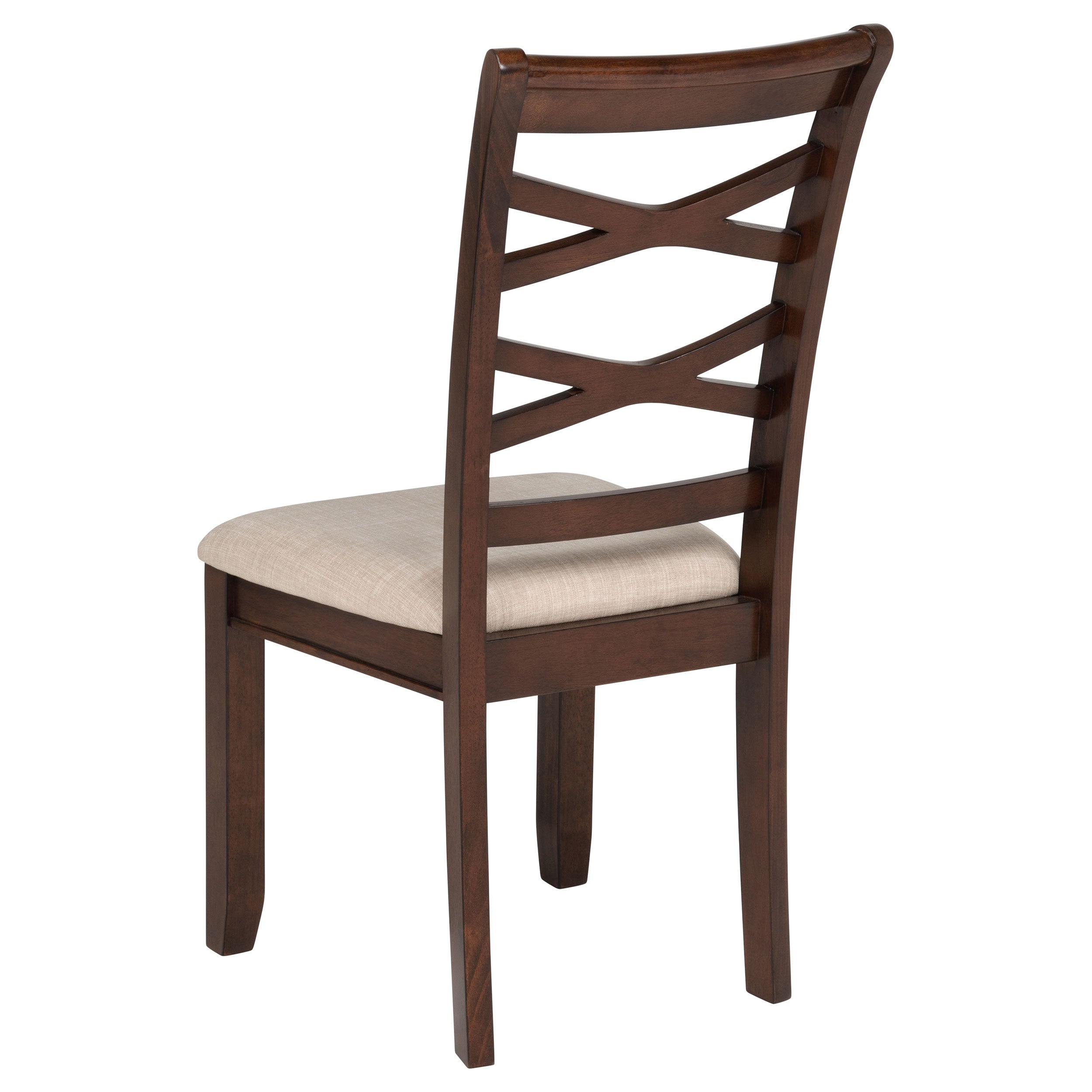 Barton 5-piece Round Wood Dining Table Set Dark Brown-