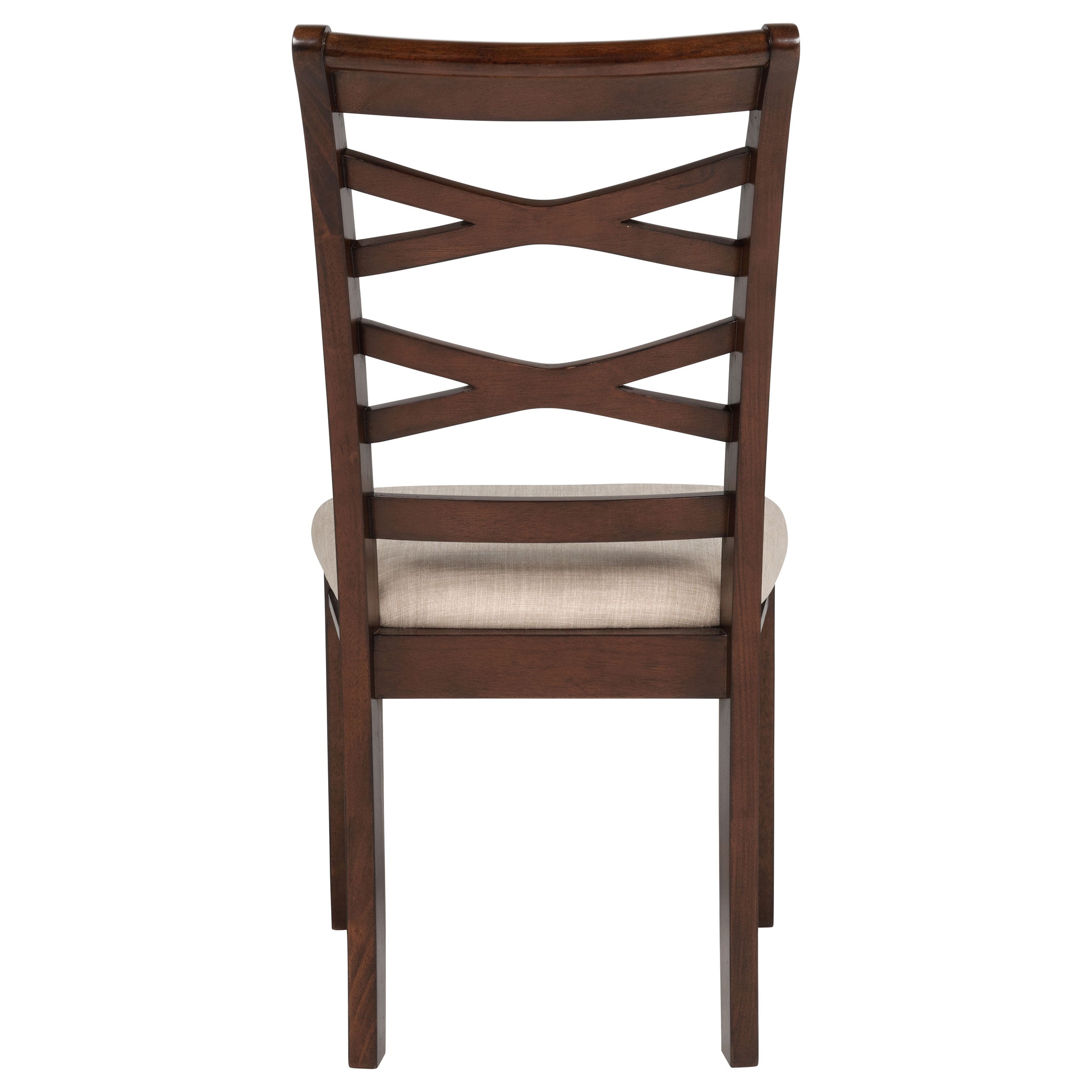 Barton 5-piece Round Wood Dining Table Set Dark Brown-