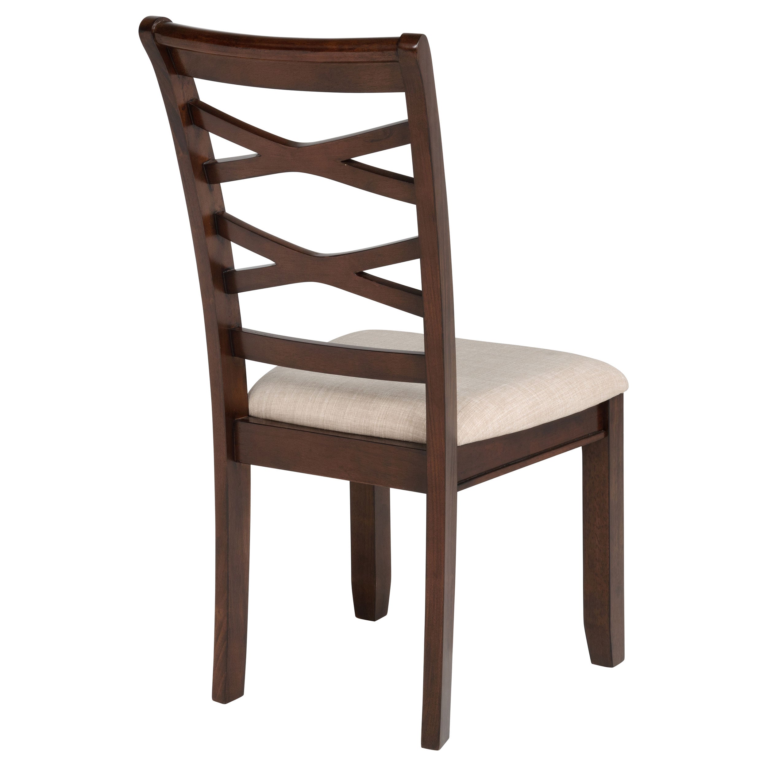 Barton 5-piece Round Wood Dining Table Set Dark Brown-