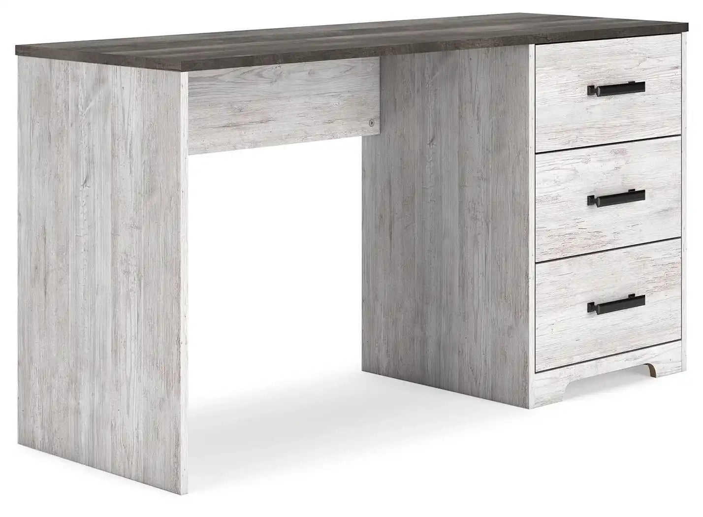 Shawburn - Home Office Desk - White / Dark Charcoal Gray - Best Buy Furniture