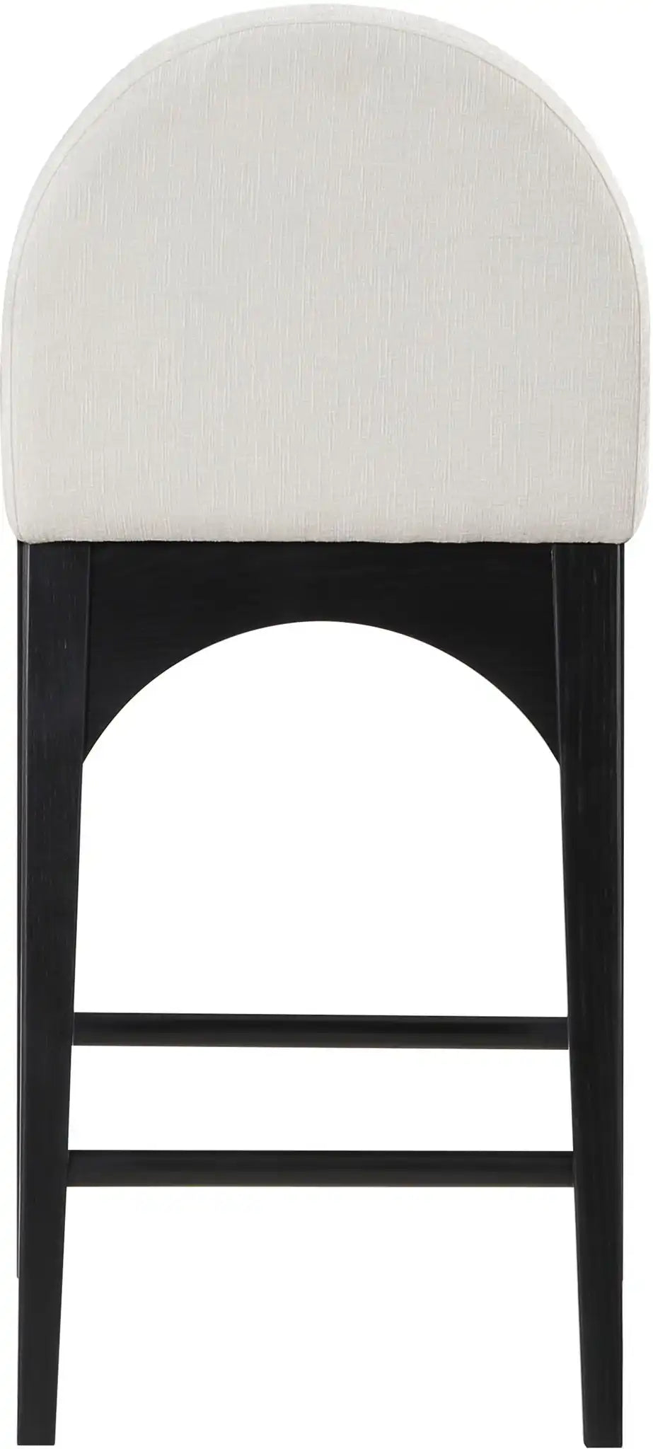 Waldorf - Chenille Stool With Black Legs