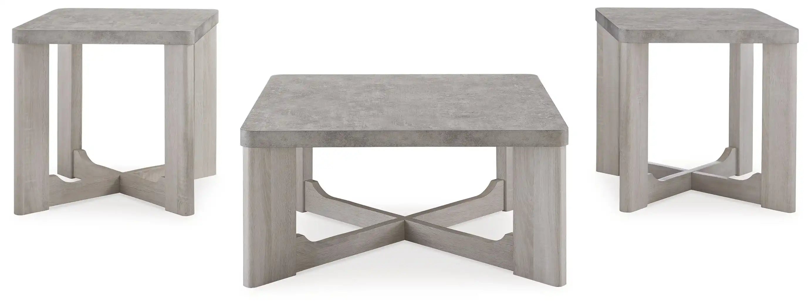 Garnilly - Occasional Table Set (Set of 3) - Whitewash - Best Buy Furniture