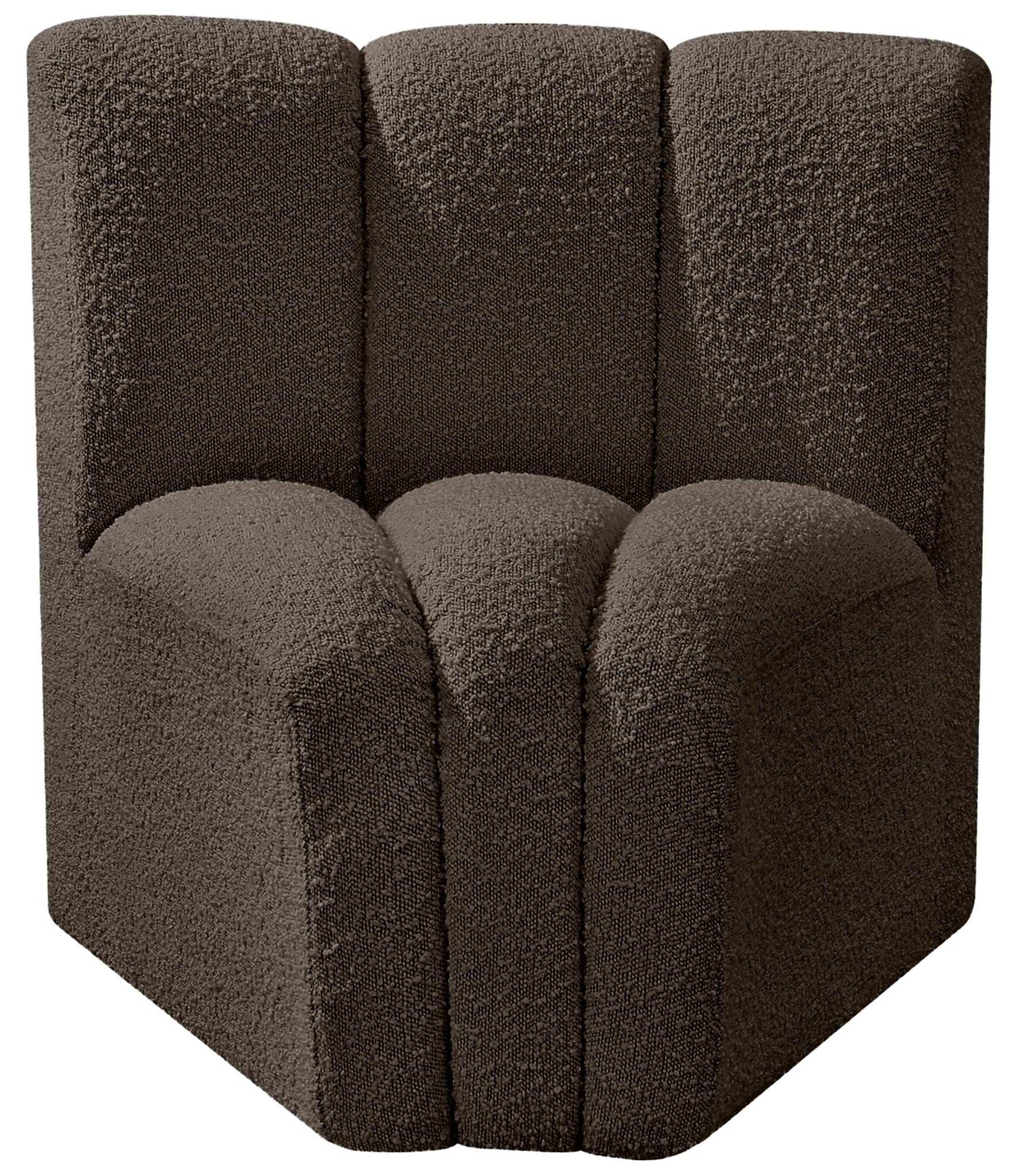 Arc - Boucle Fabric Curved Corner Chair