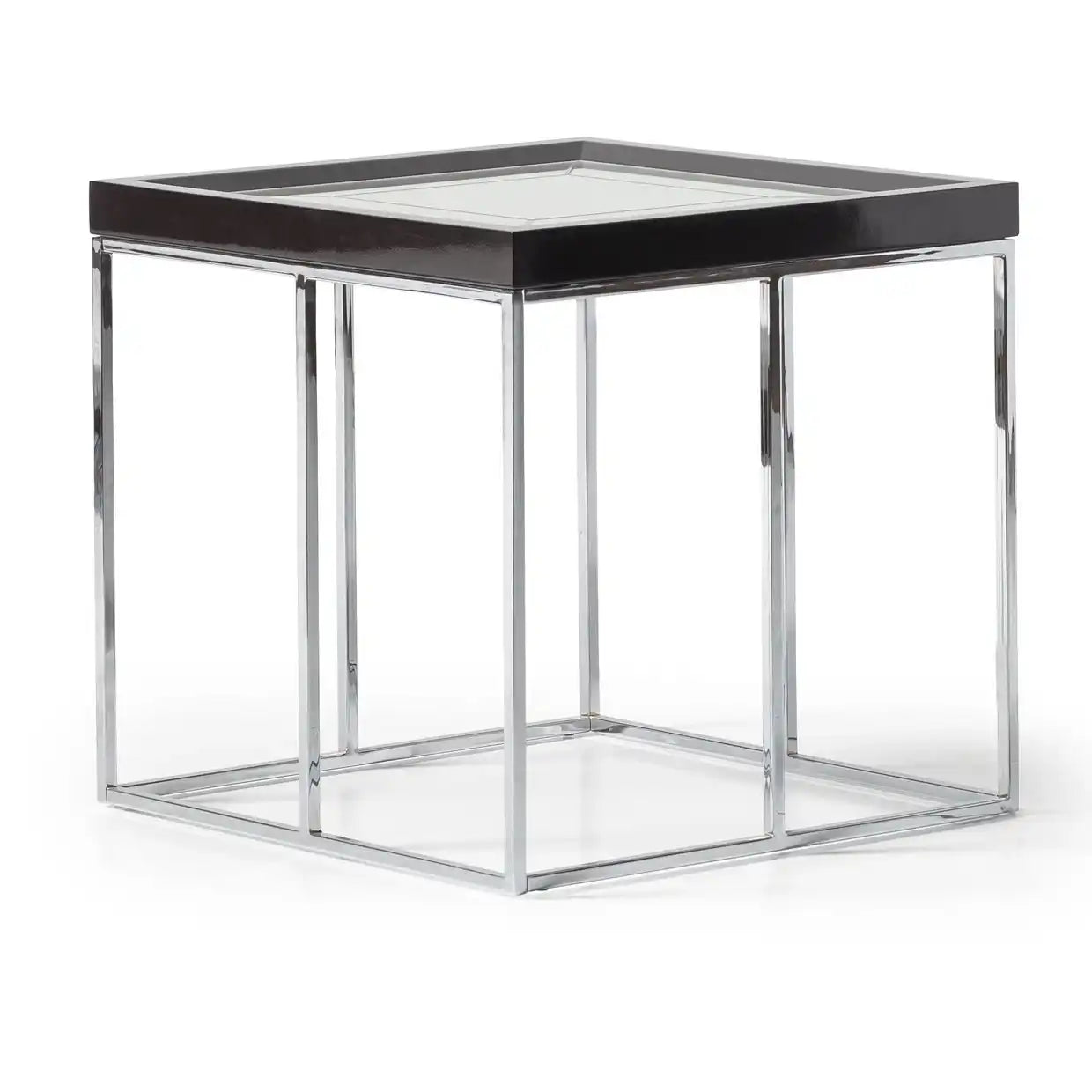Carmela - End Table - Glossy Charcoal Sand - Best Buy Furniture