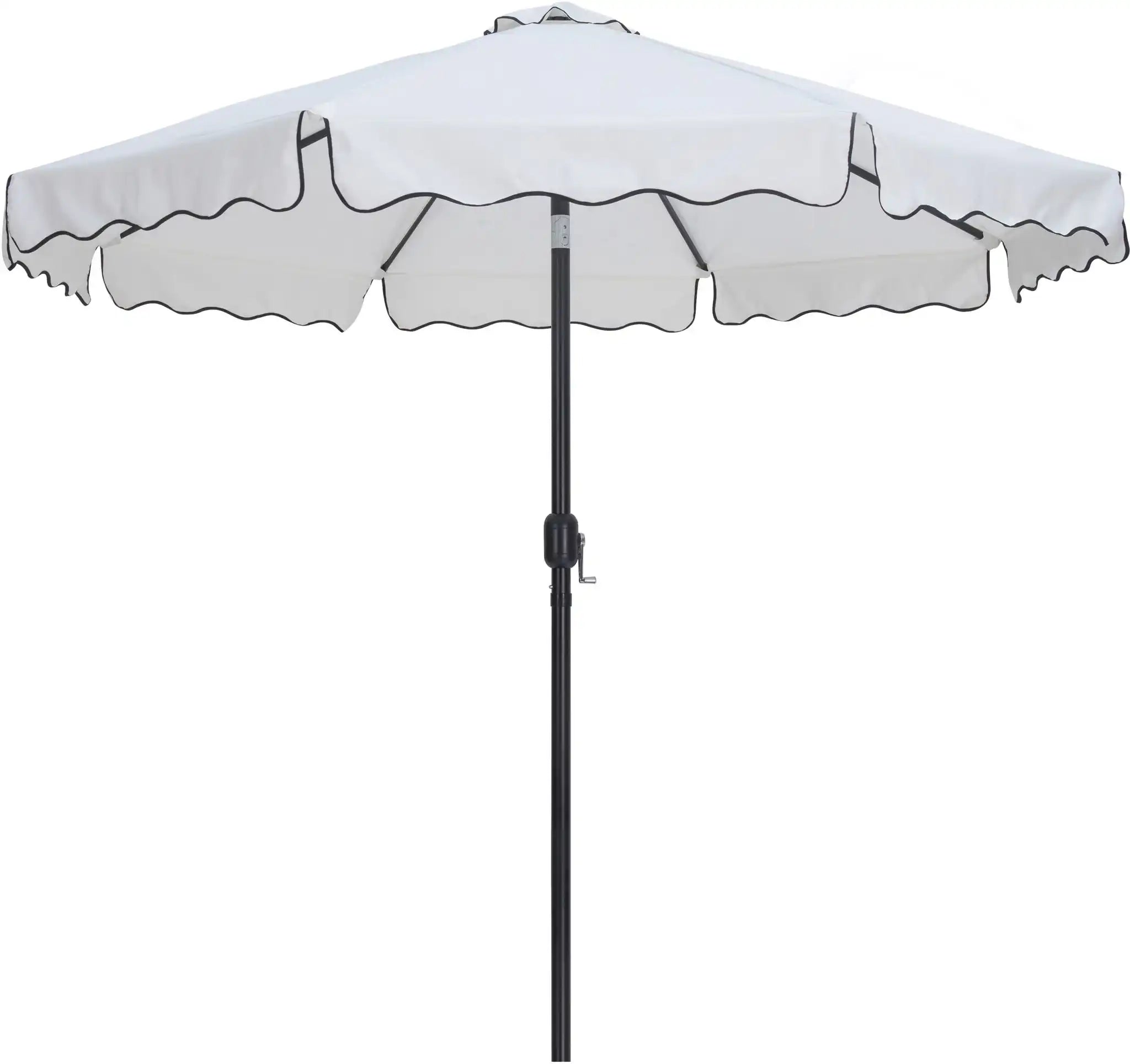 Amalfi - Aluminum Patio Umbrella - Light Brown Base / Black Pole