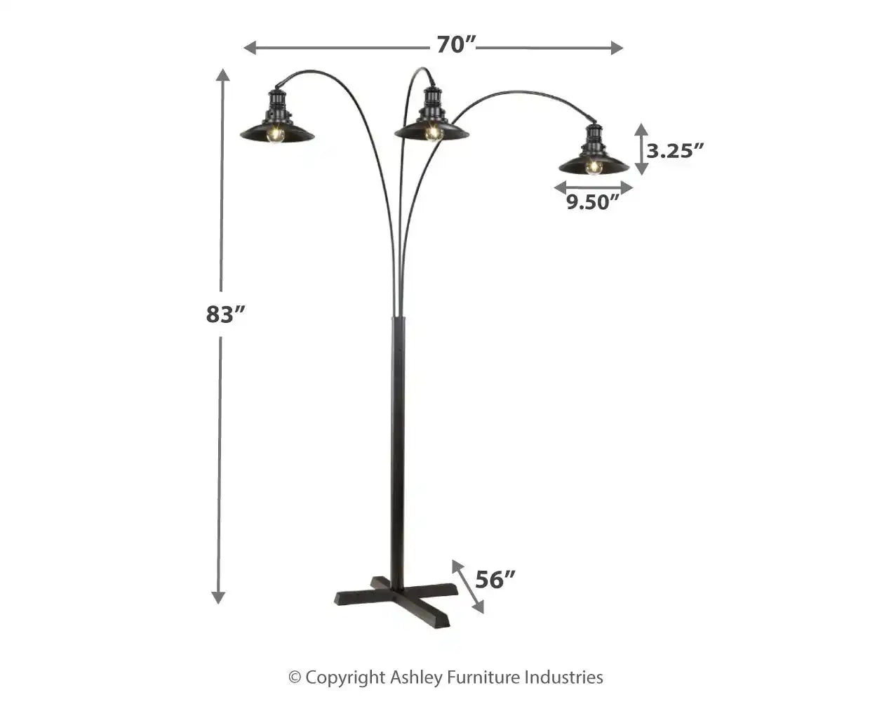Sheriel - Metal Arc Lamp - Black - Best Buy Furniture