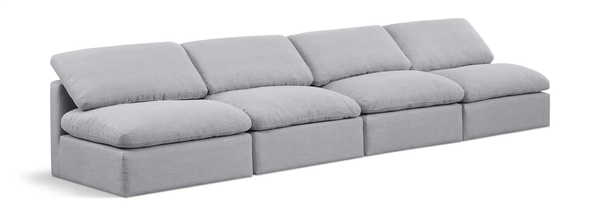 Indulge - Linen 4 Seat Modular Armless Sofa - Best Buy Furniture