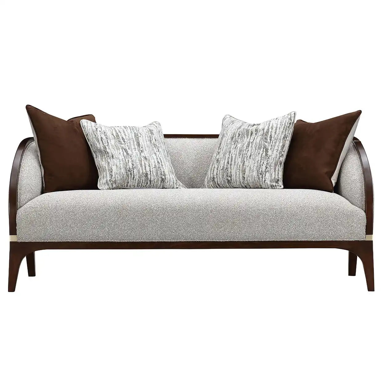 Houston - Loveseat - Pebble / Walnut - Best Buy Furniture