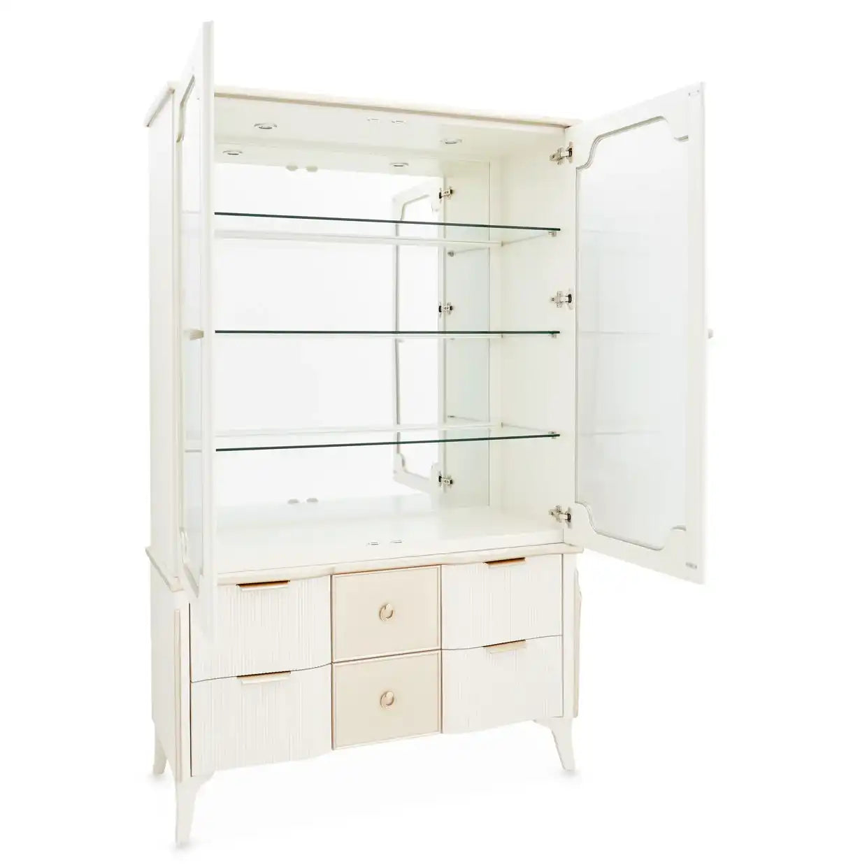 La Marisia - Display Cabinet - Creamy Pearl - Best Buy Furniture