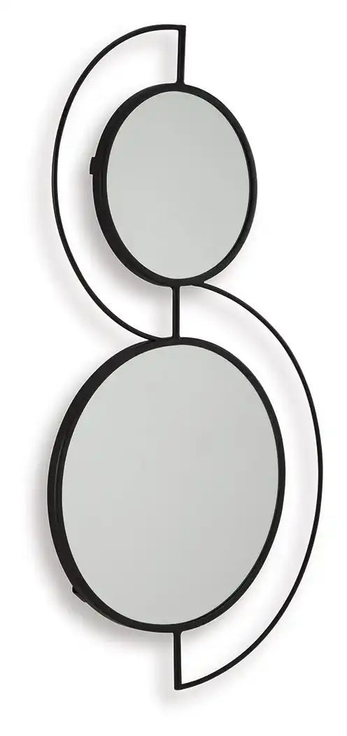 Shayham - Accent Mirror - Black - Best Buy Furniture