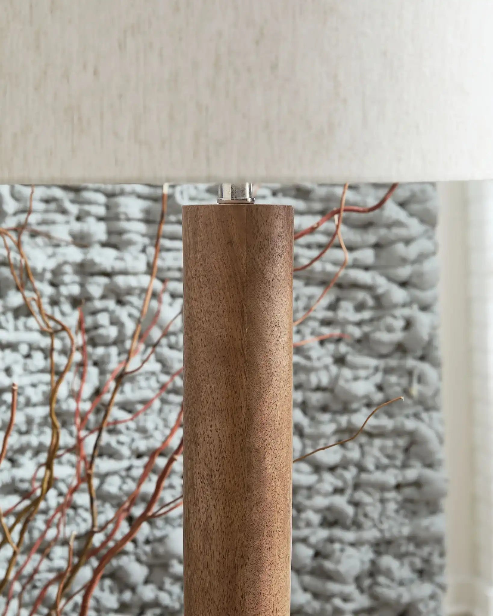 Ailsa - Wood Floor Lamp - Natural Brown - Best Buy Furniture