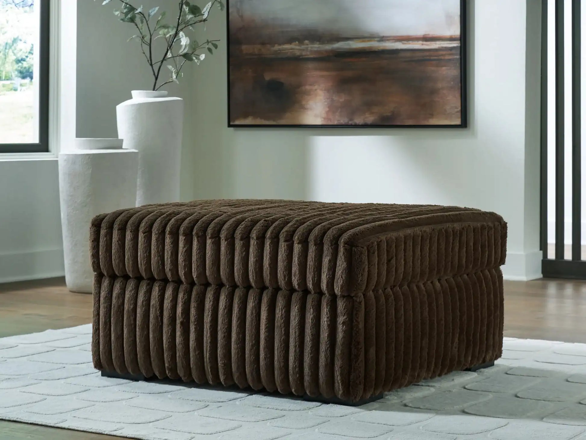 Midnight-Madness - Oversized Accent Ottoman - Best Buy Furniture