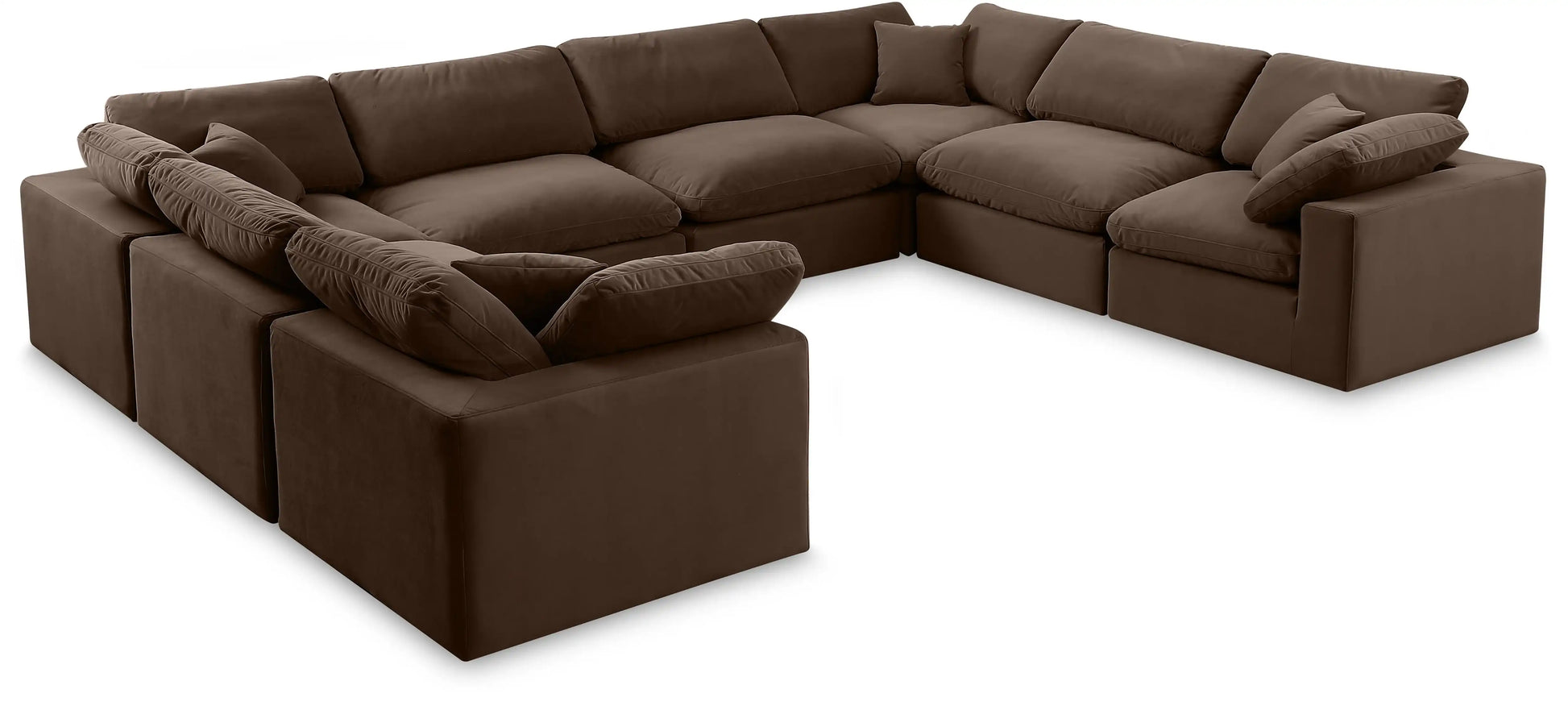 Comfy - 8 Piece Velvet Modular Sectional - Best Buy Furniture