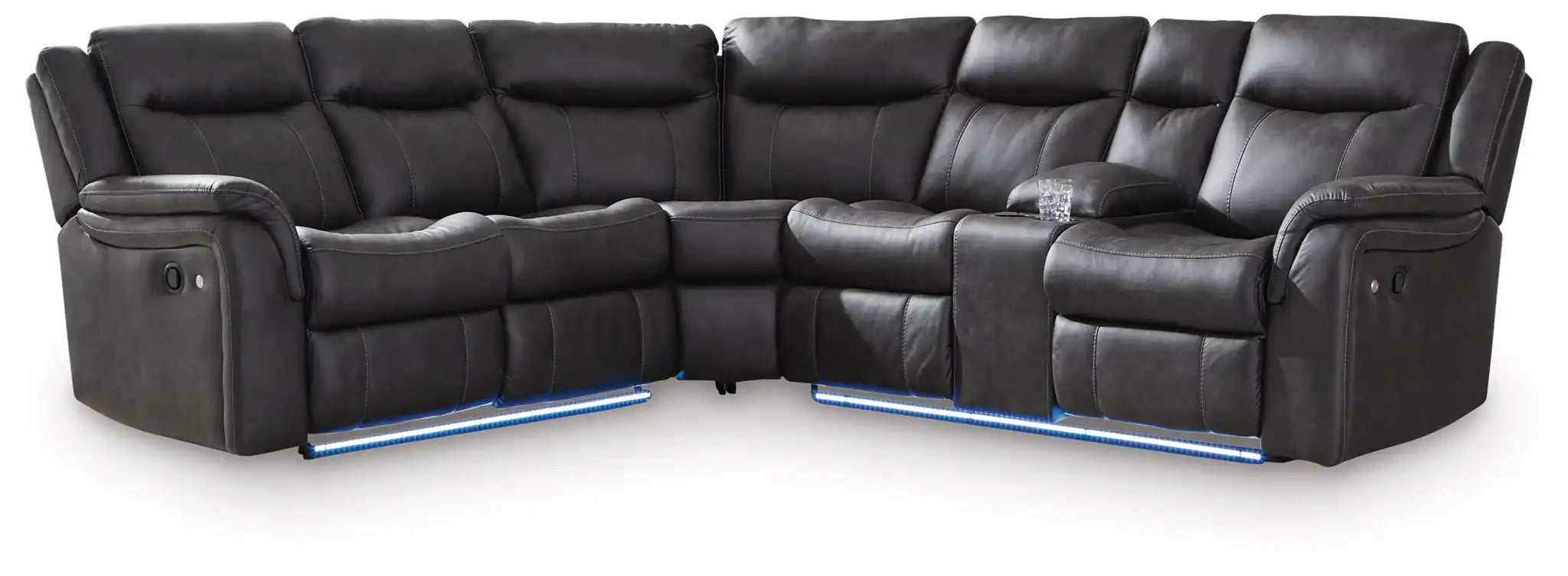 Sultan Meadow - 2-Piece Reclining Sectional - Carbon - Best Buy Furniture