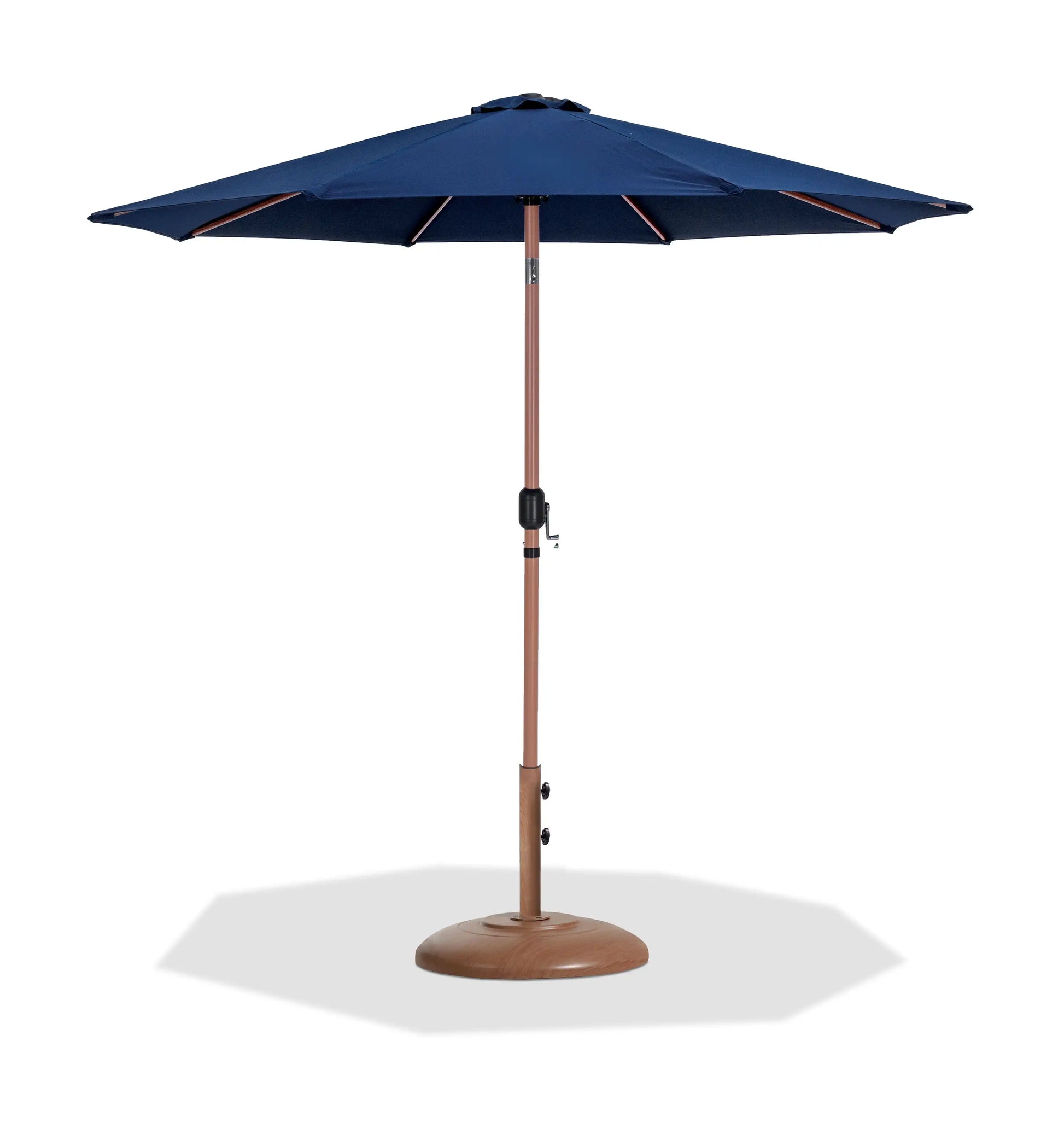 Fiji - Aluminum Patio Umbrella With Round Teak Base - Best Buy Furniture