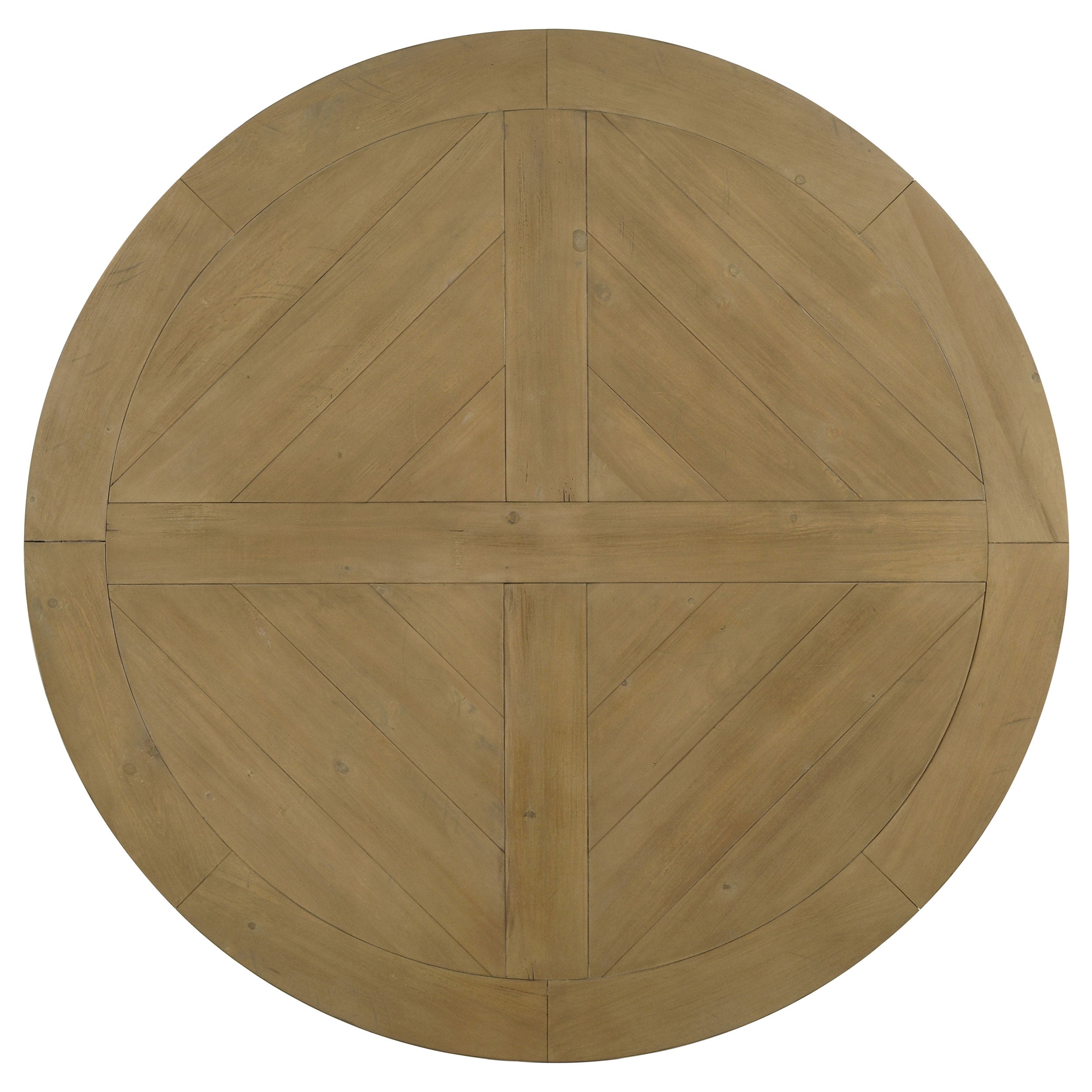 Florence Round 60-inch Wood Dining Table Rustic Honey-CoasterElevations