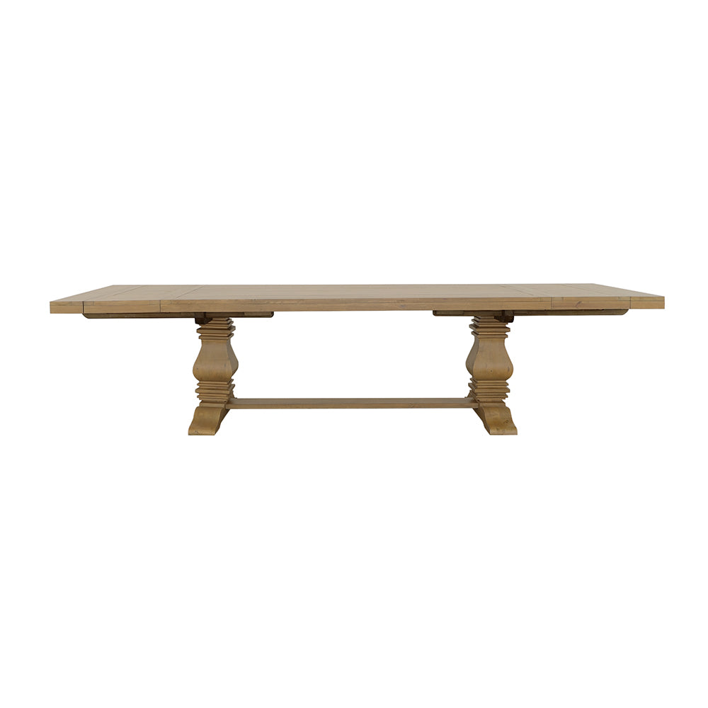 Florence 126-inch Extension Dining Table Rustic Honey-CoasterElevations