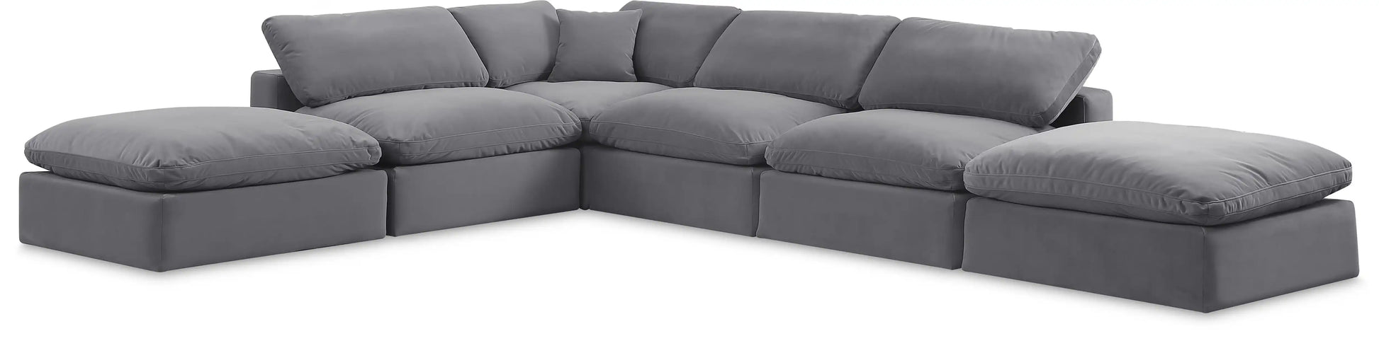 Comfy - 6 Piece Velvet Modular Sectional - Best Buy Furniture