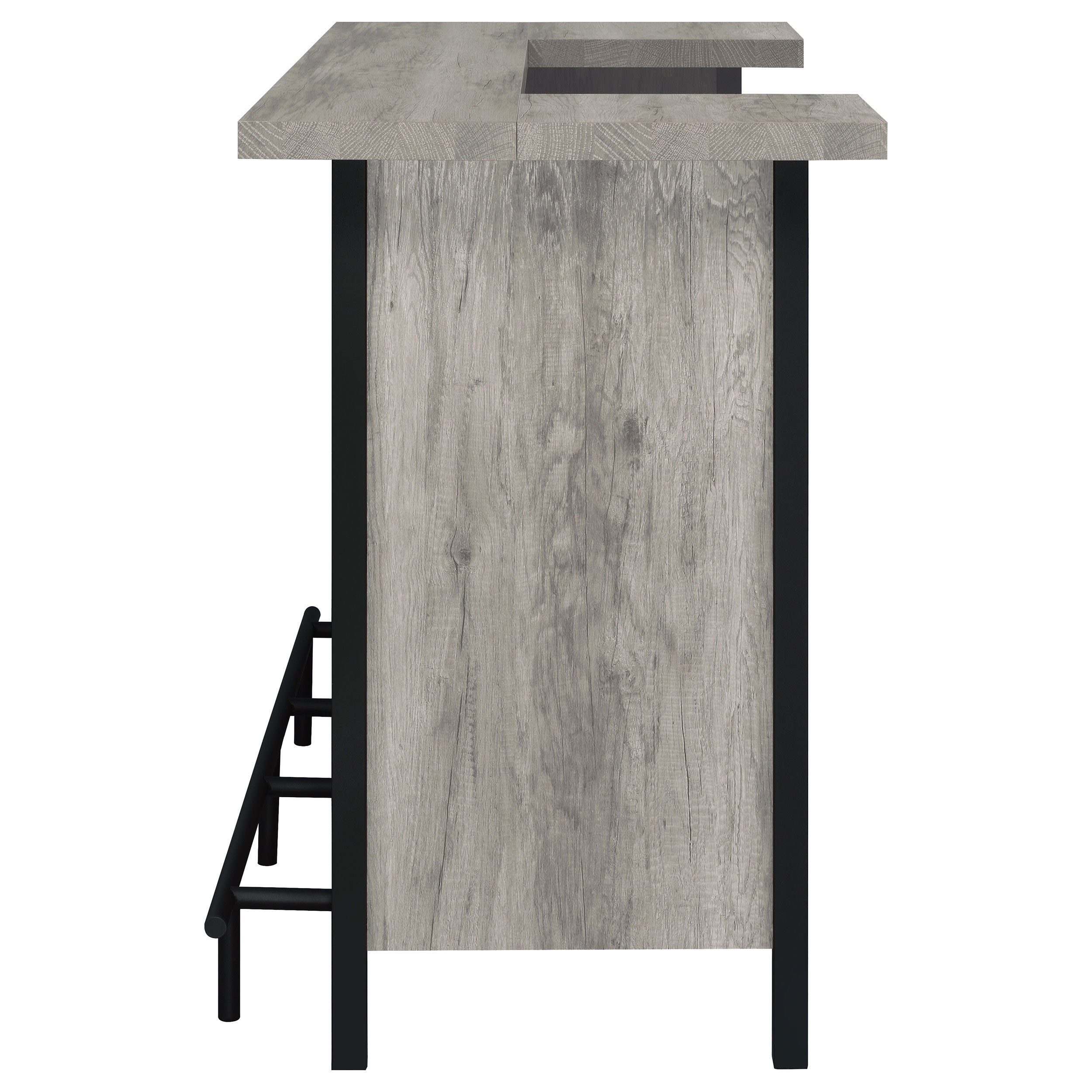 Bellemore Freestanding Home Bar Wine Cabinet Grey Driftwood-CoasterEssence