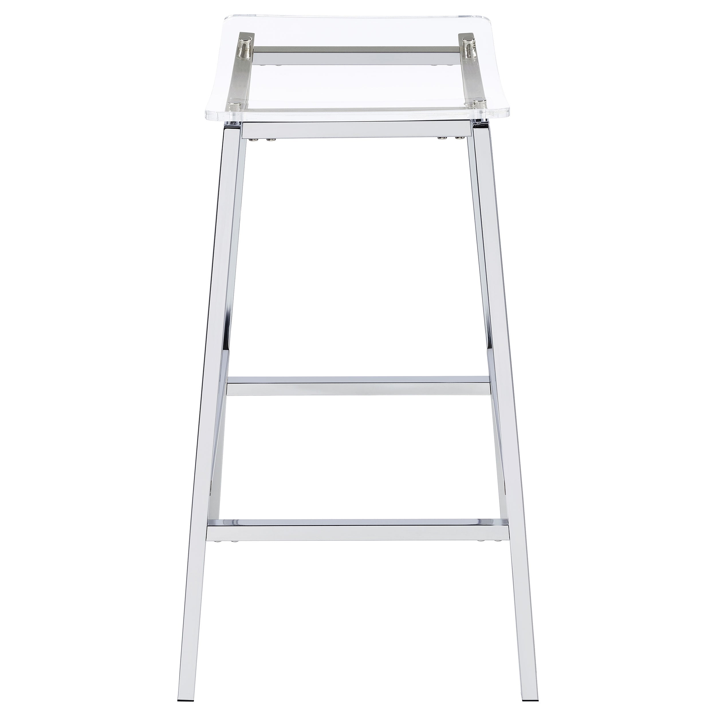 Jovani Acrylic Backless Bar Stool Chrome (Set of 2)-