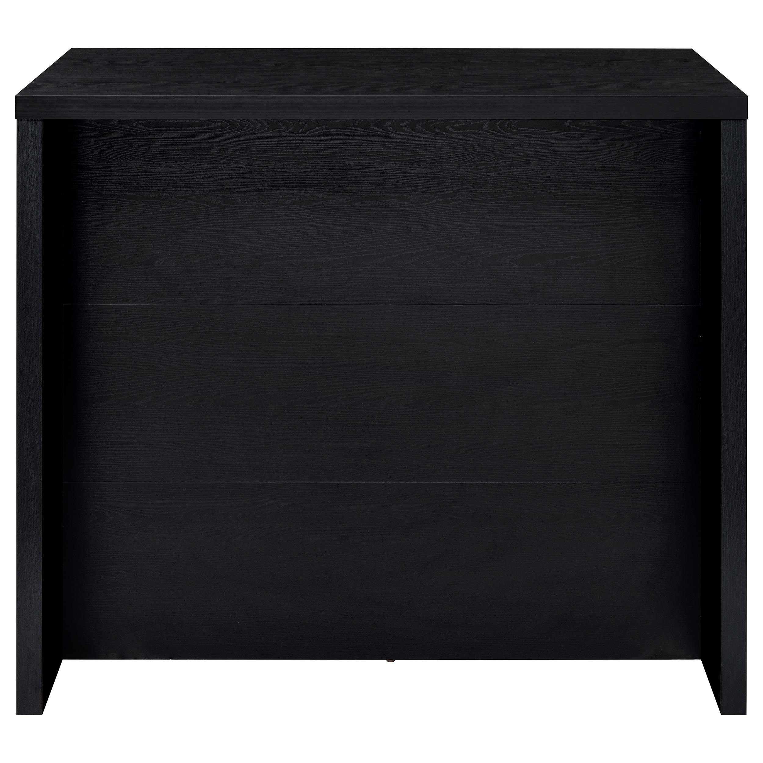 Topanga Engineered Wood Freestanding Home Bar Black-