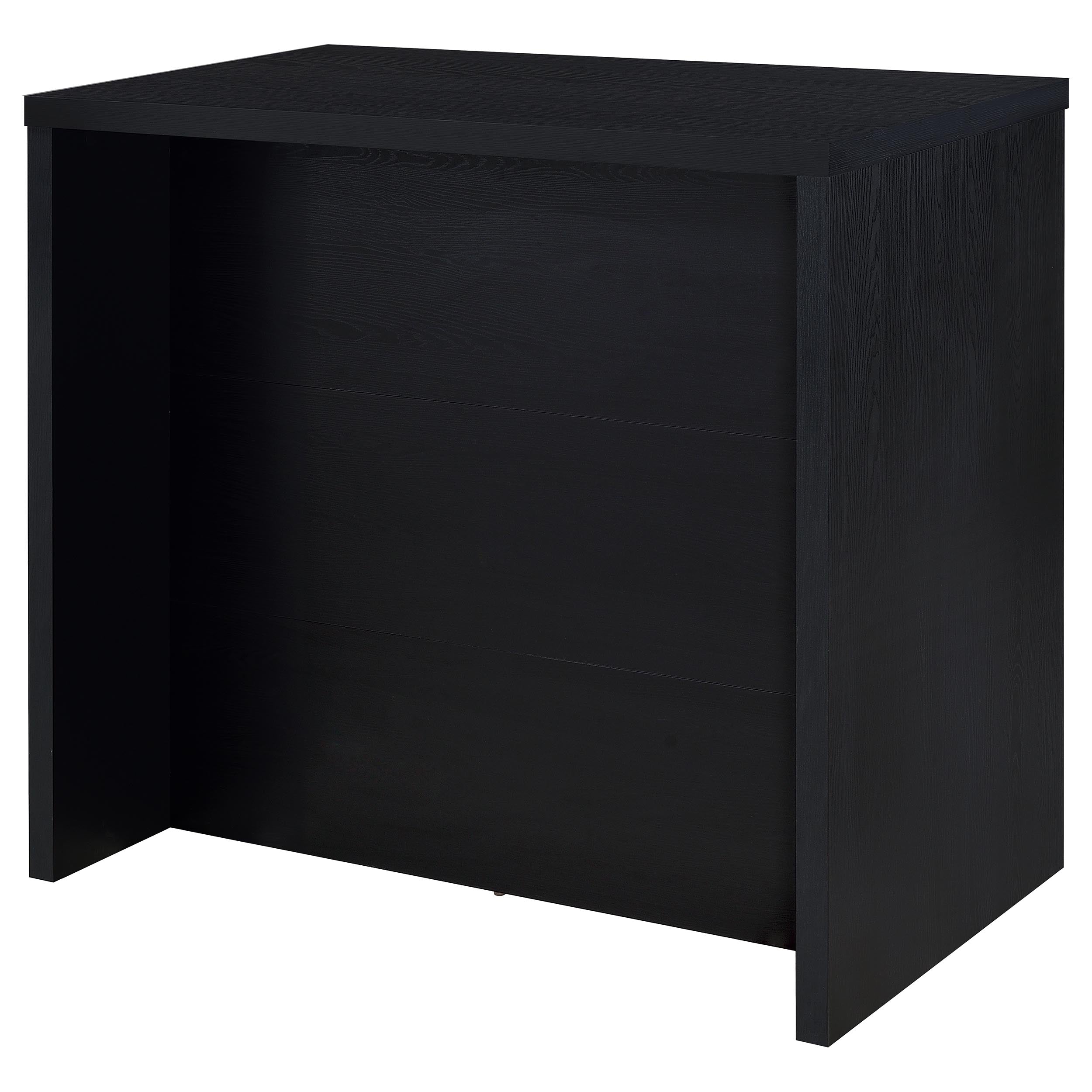 Topanga Engineered Wood Freestanding Home Bar Black-