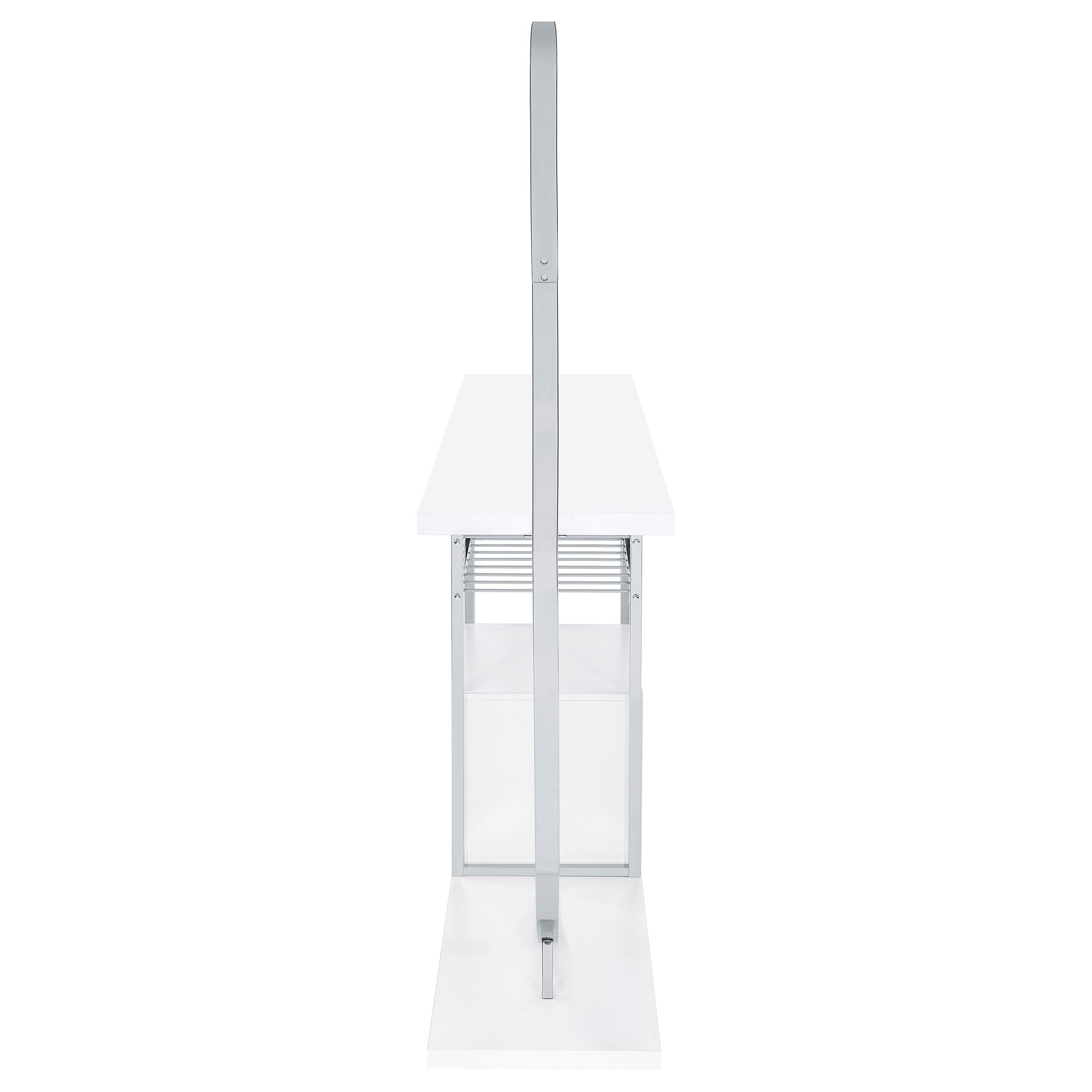 Risley 2-door Circular LED Wine Cabinet White High Gloss-