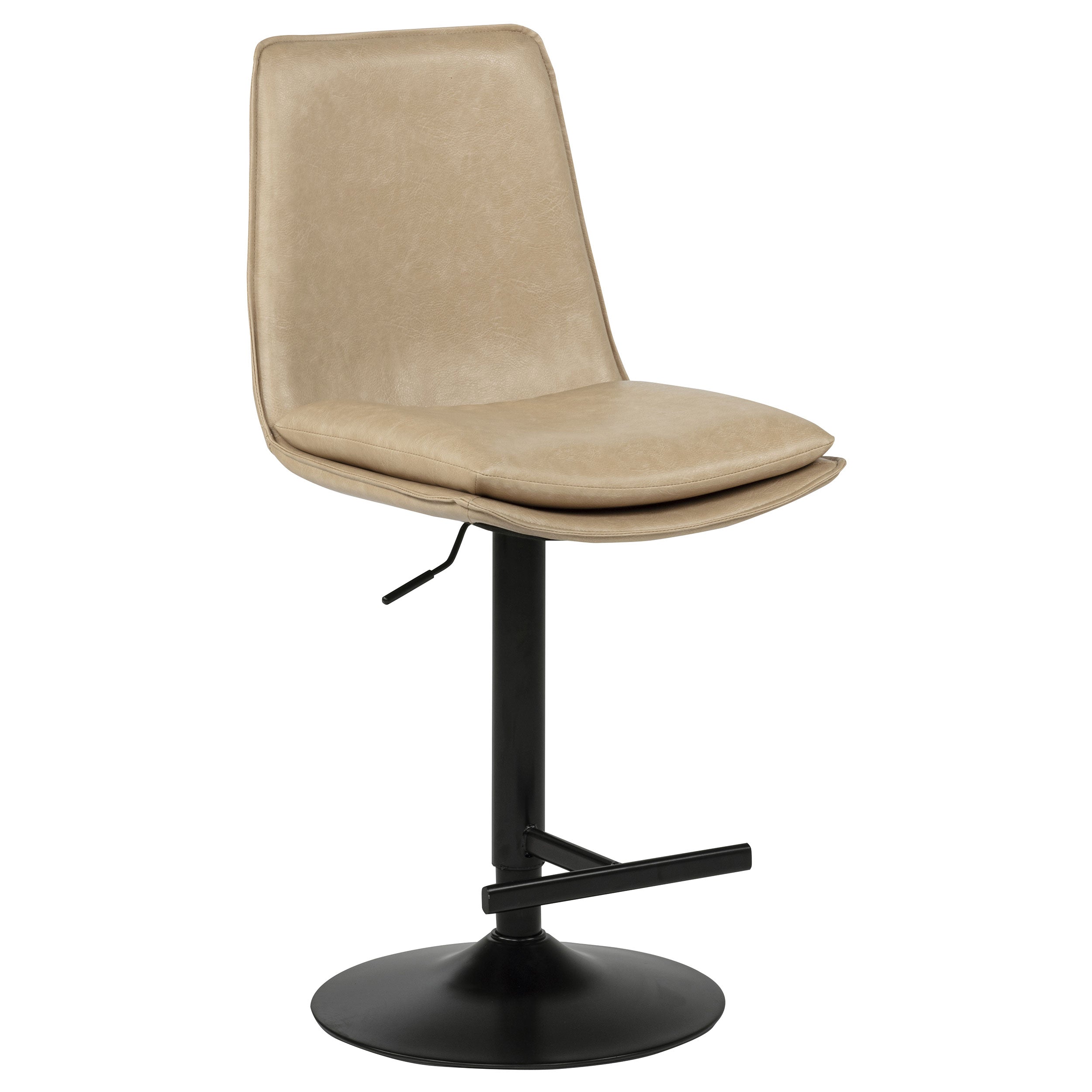Eldridge Faux Leather Upholstered Adjustable Bar Stool Tan-