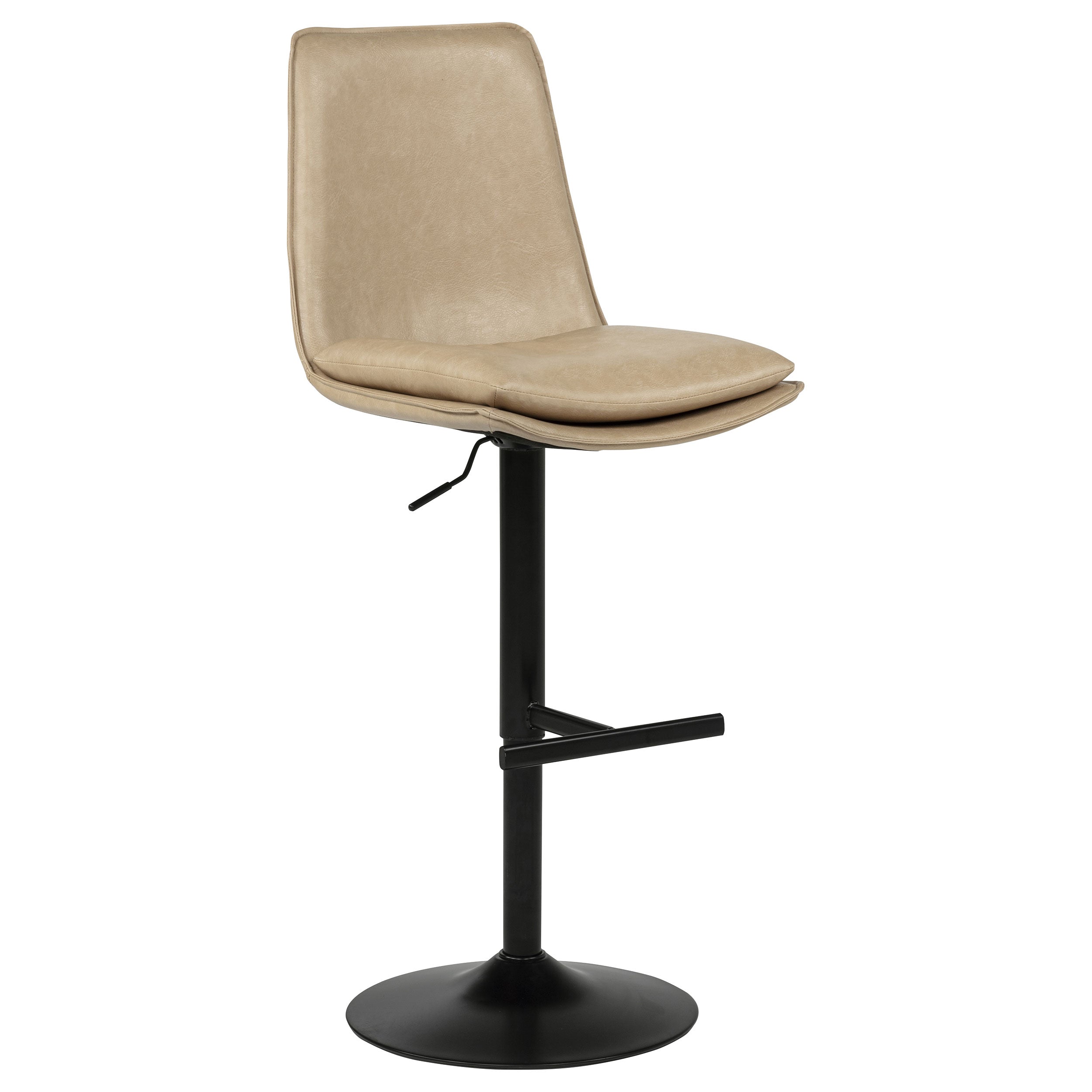 Eldridge Faux Leather Upholstered Adjustable Bar Stool Tan-