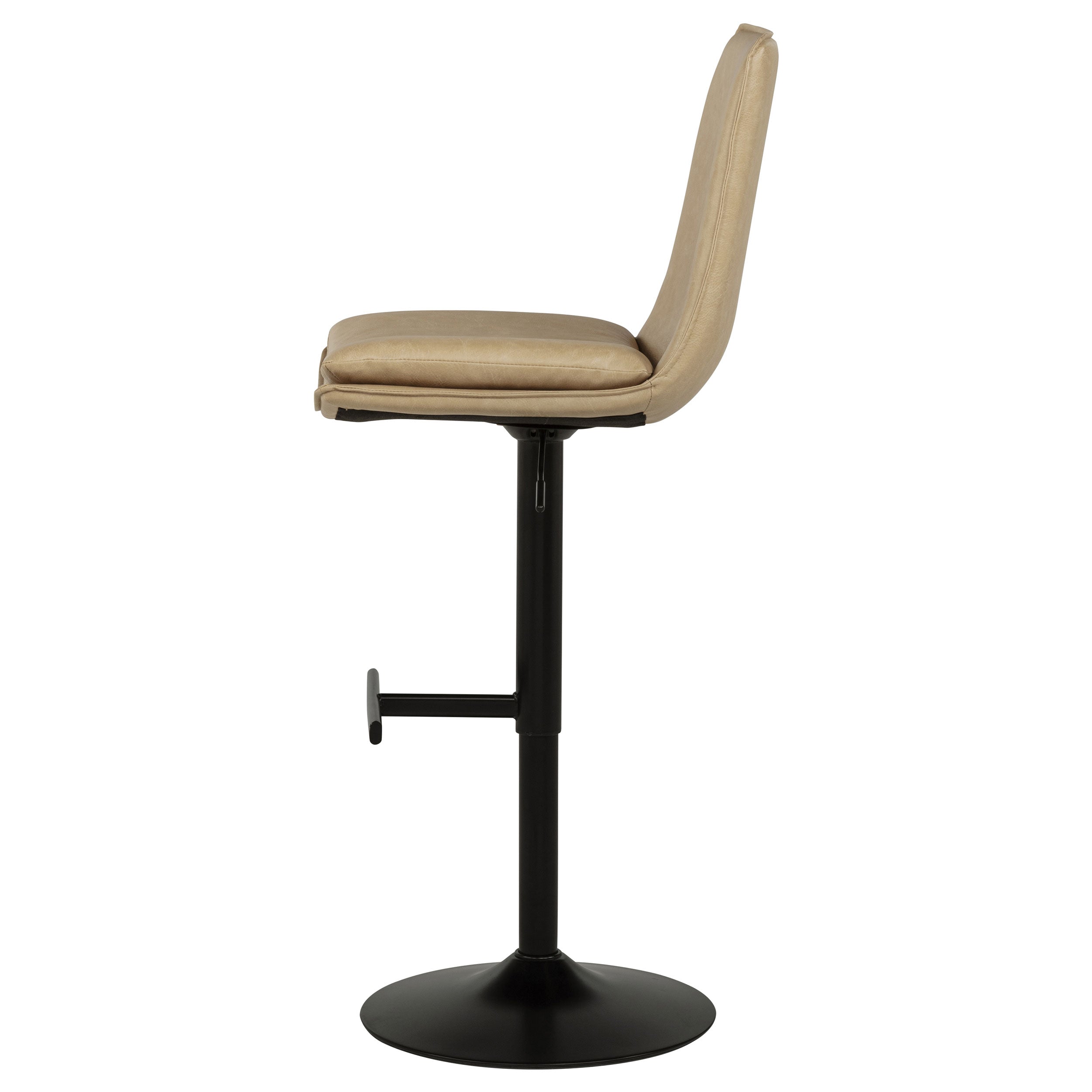 Eldridge Faux Leather Upholstered Adjustable Bar Stool Tan-