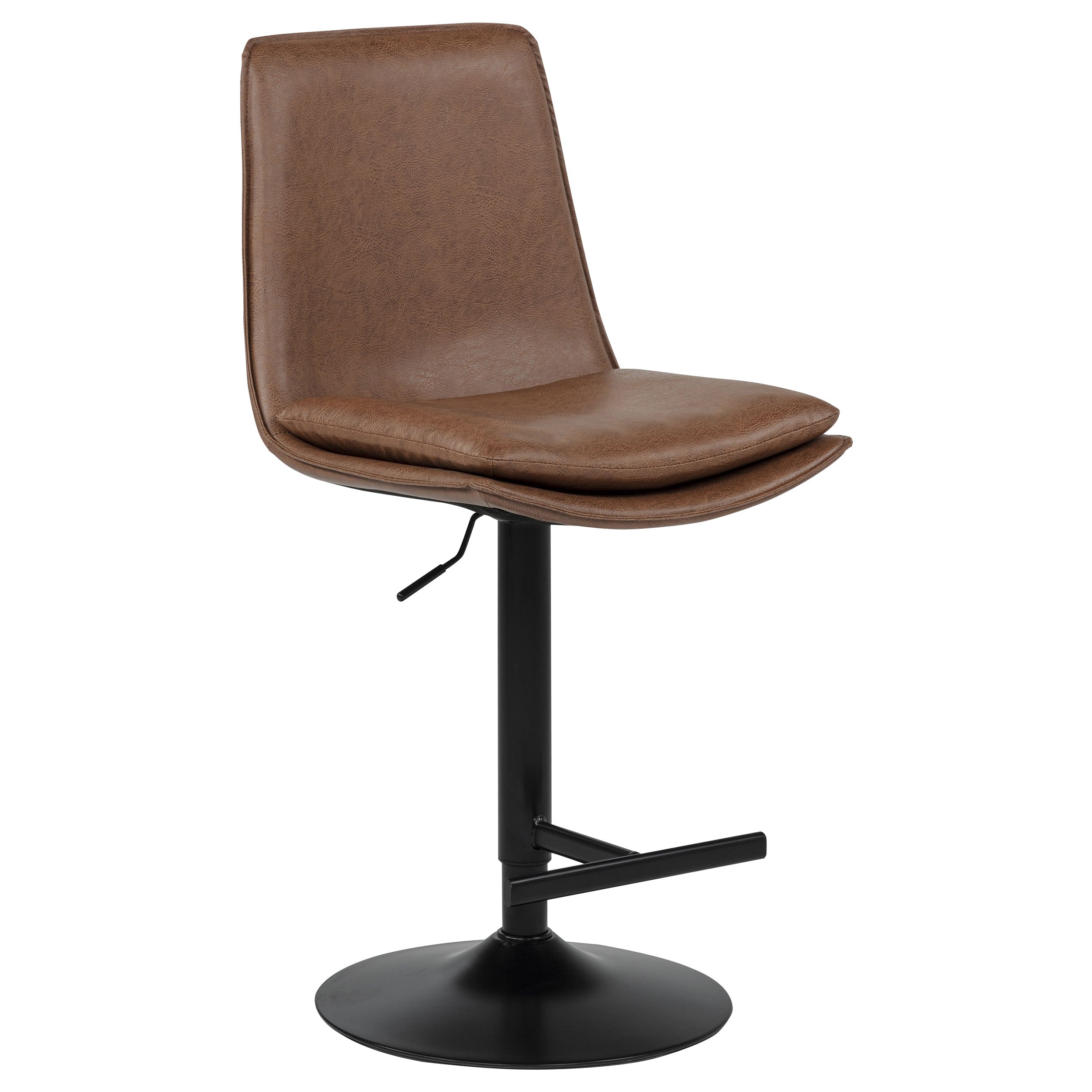 Eldridge Faux Leather Upholstered Adjustable Bar Stool Coffee-