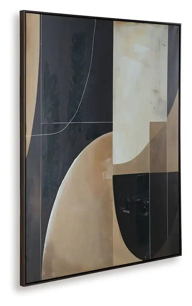 Ewanford - Wall Art - Black / Brown / Tan - Best Buy Furniture