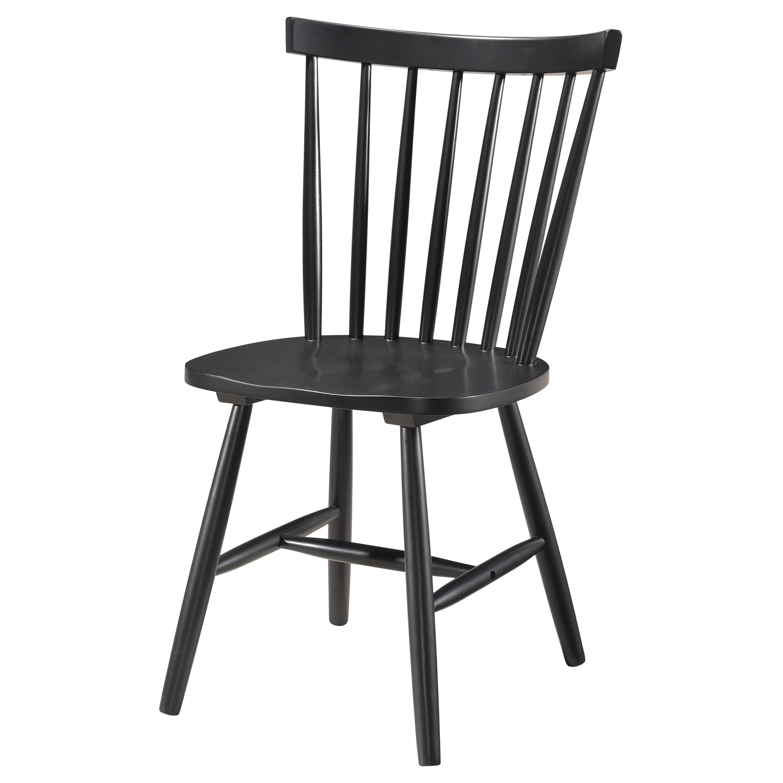 Hollyoak Windsor Wood Dining Side Chair Black (Set of 2)-