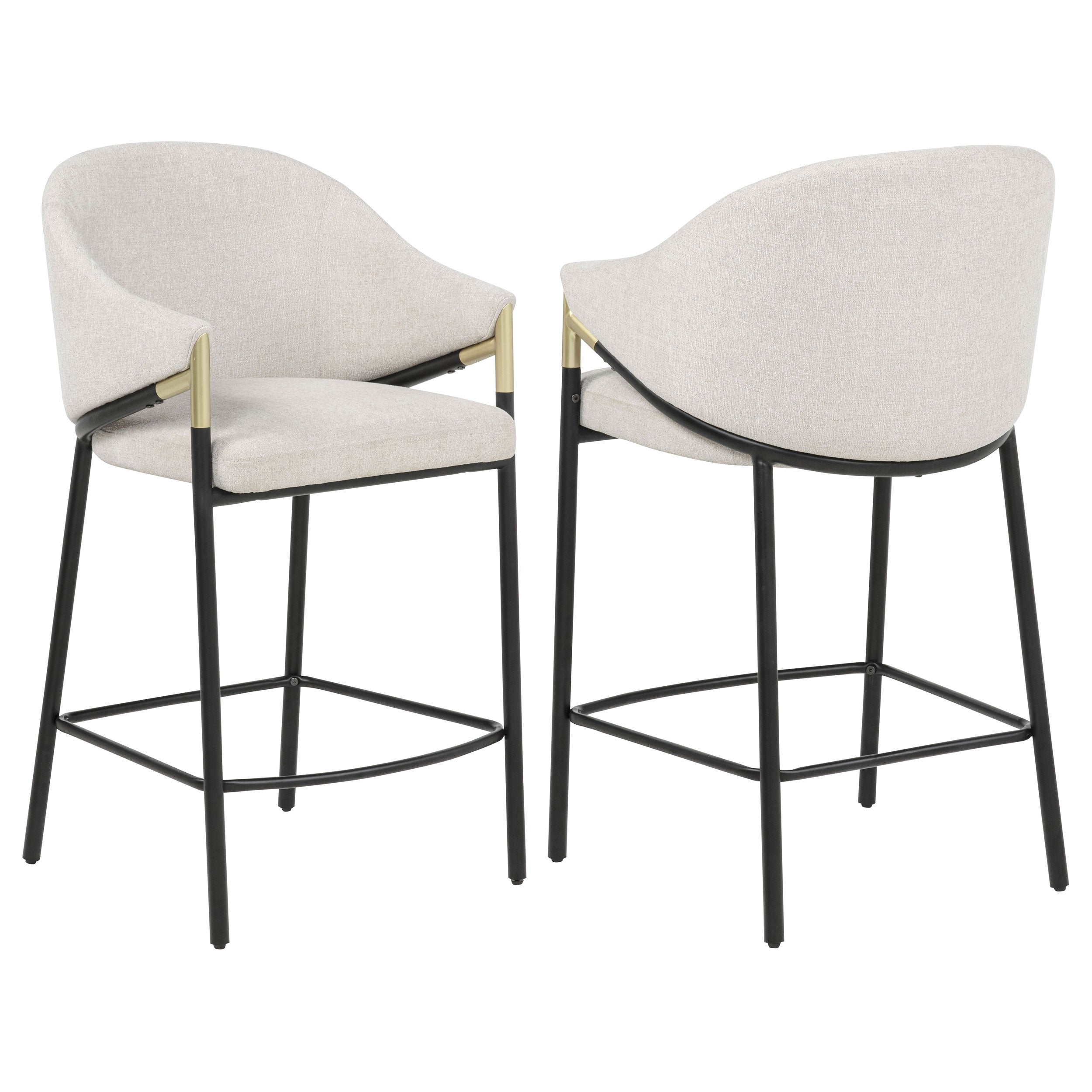 Chadwick Fabric Upholstered Counter Height Chair Beige (Set of 2)-