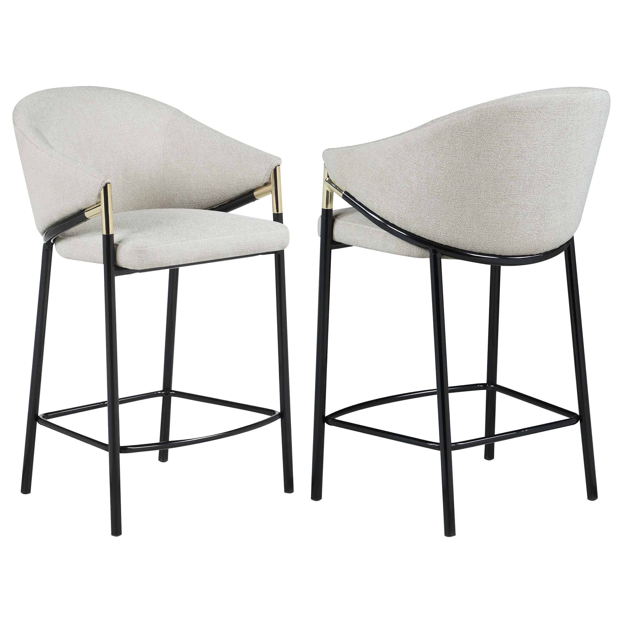 Chadwick Fabric Upholstered Counter Chair Beige (Set of 2)-CoasterEssence