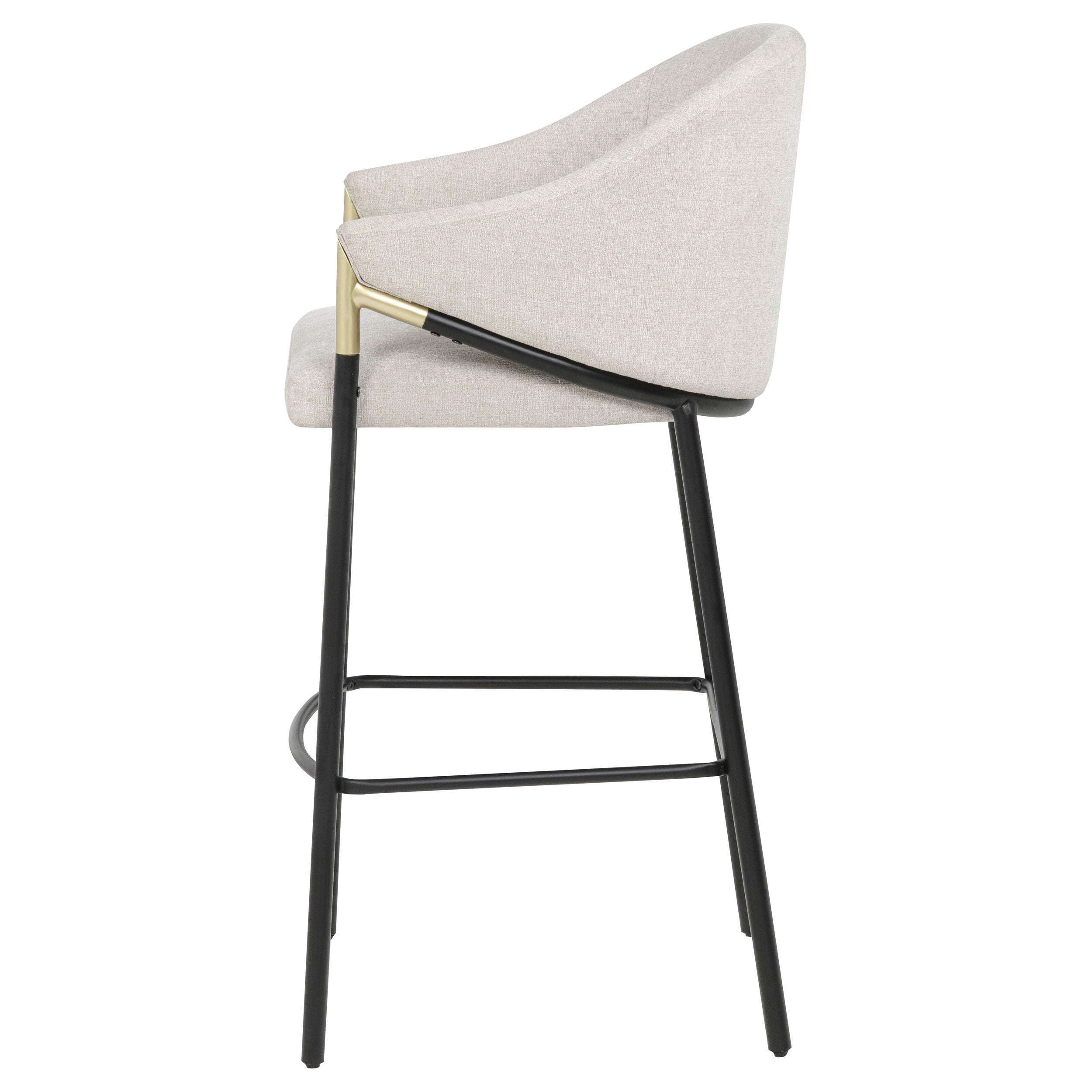 Chadwick Fabric Upholstered Bar Chair Beige (Set of 2)-