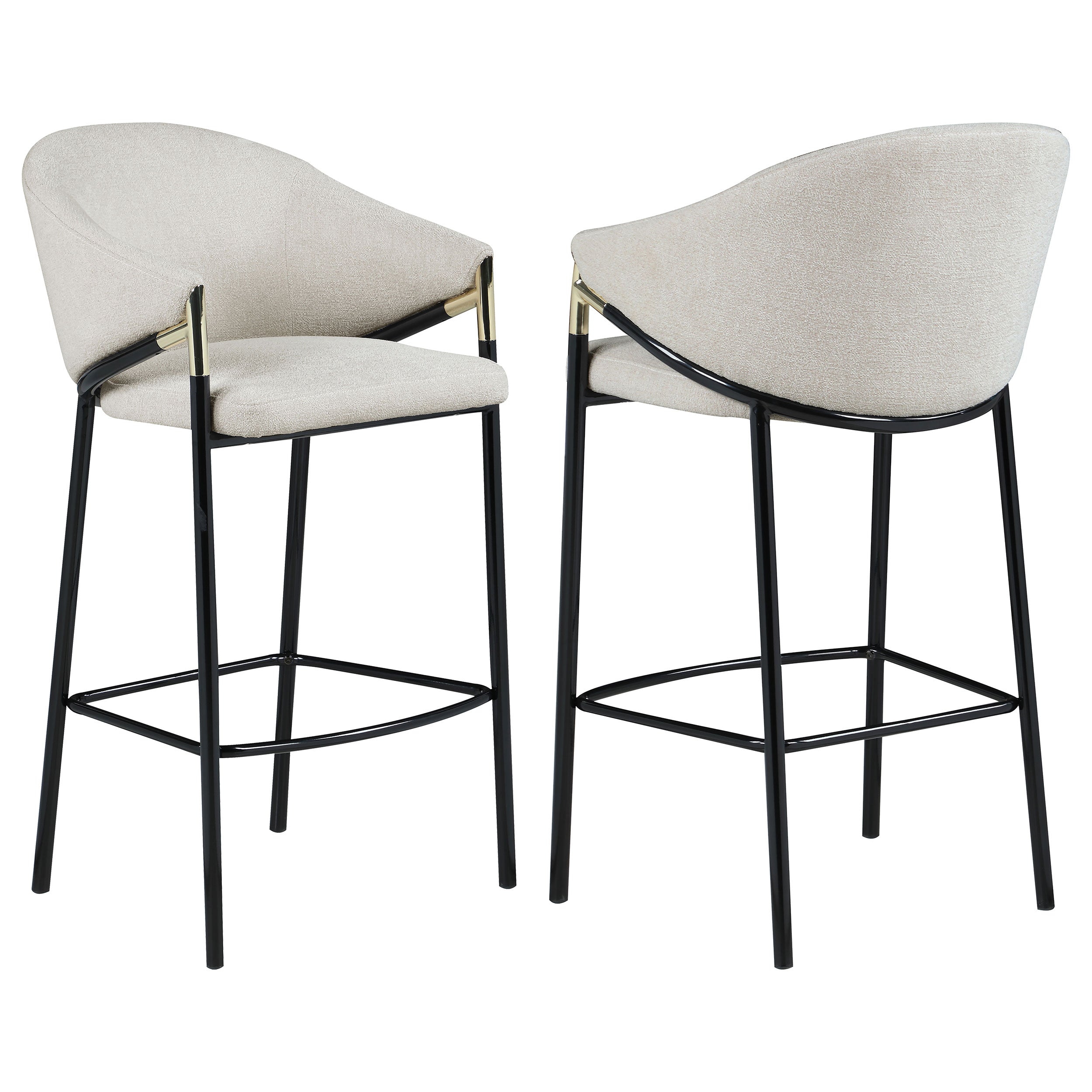 Chadwick Fabric Upholstered Bar Chair Beige (Set of 2)-CoasterEssence