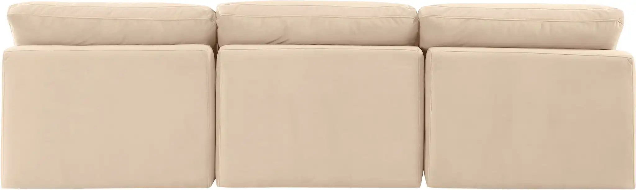 Indulge - Velvet 3 Seat Modular Armless Sofa