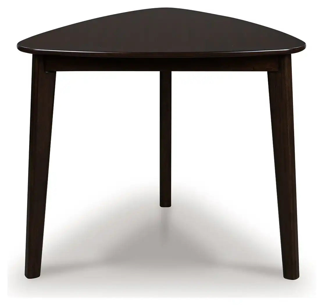 Mallenette - Triangle Dining Room Table - Merlot - Best Buy Furniture