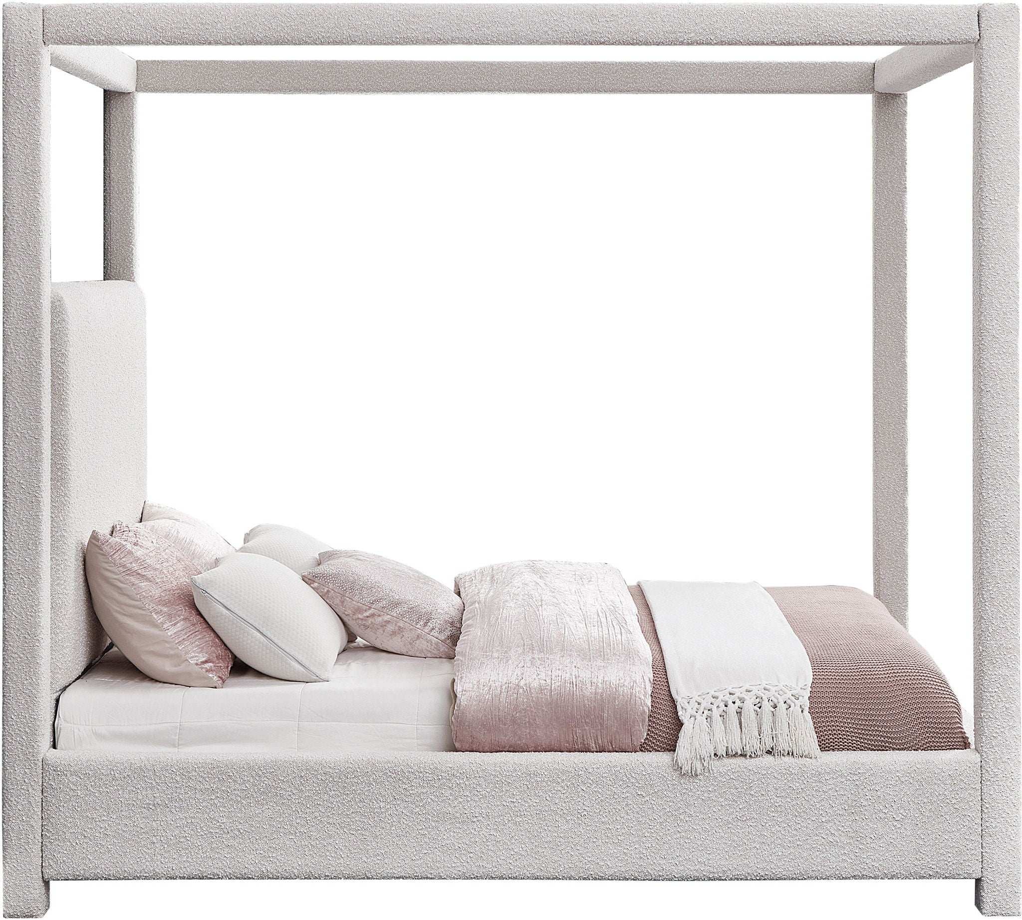 Eden - Boucle Fabric Upholstered Bed
