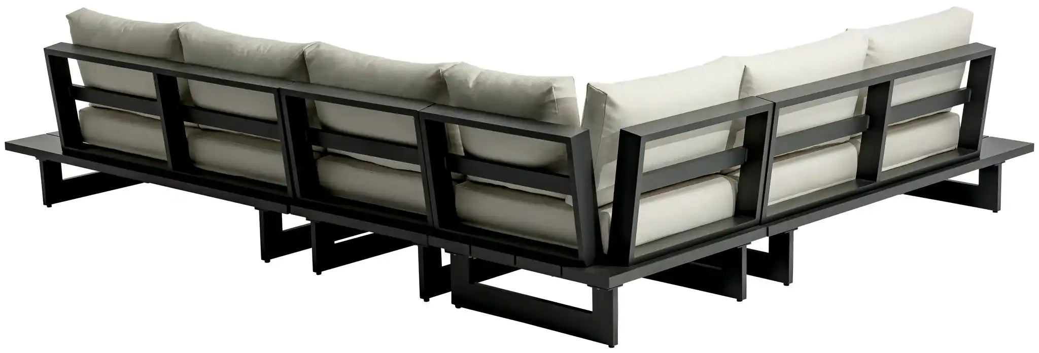 Maldives - 4 Piece Water Resistant Outdoor Patio Modular Sectional With Gray Base
