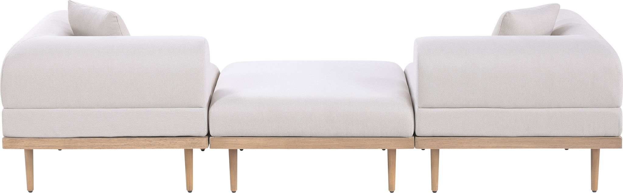 Laguna - 3 Piece 106.5" Outdoor Patio Modular Sofa With Backless Seat